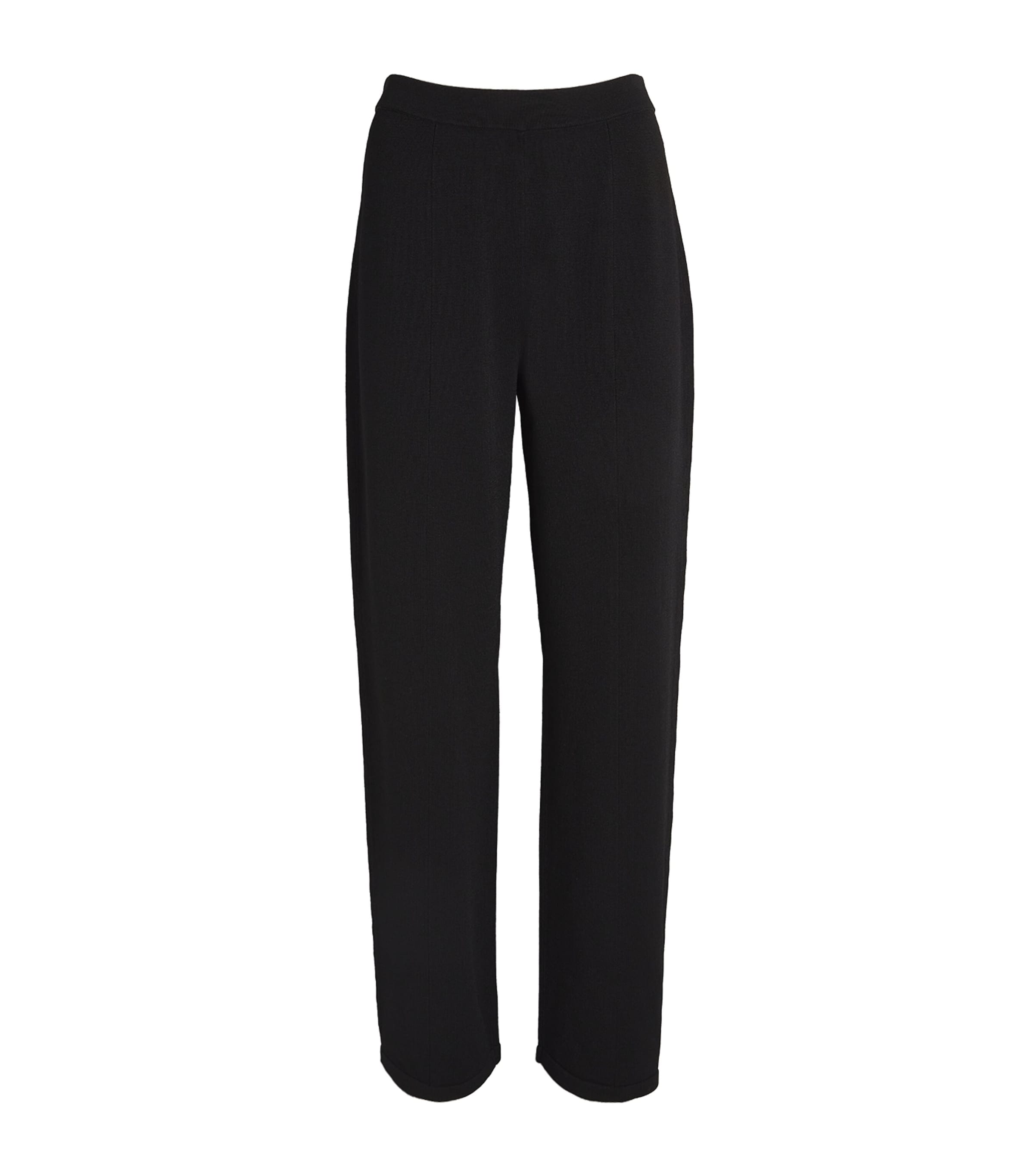 Shop St John Knitted Straight Trousers In Black