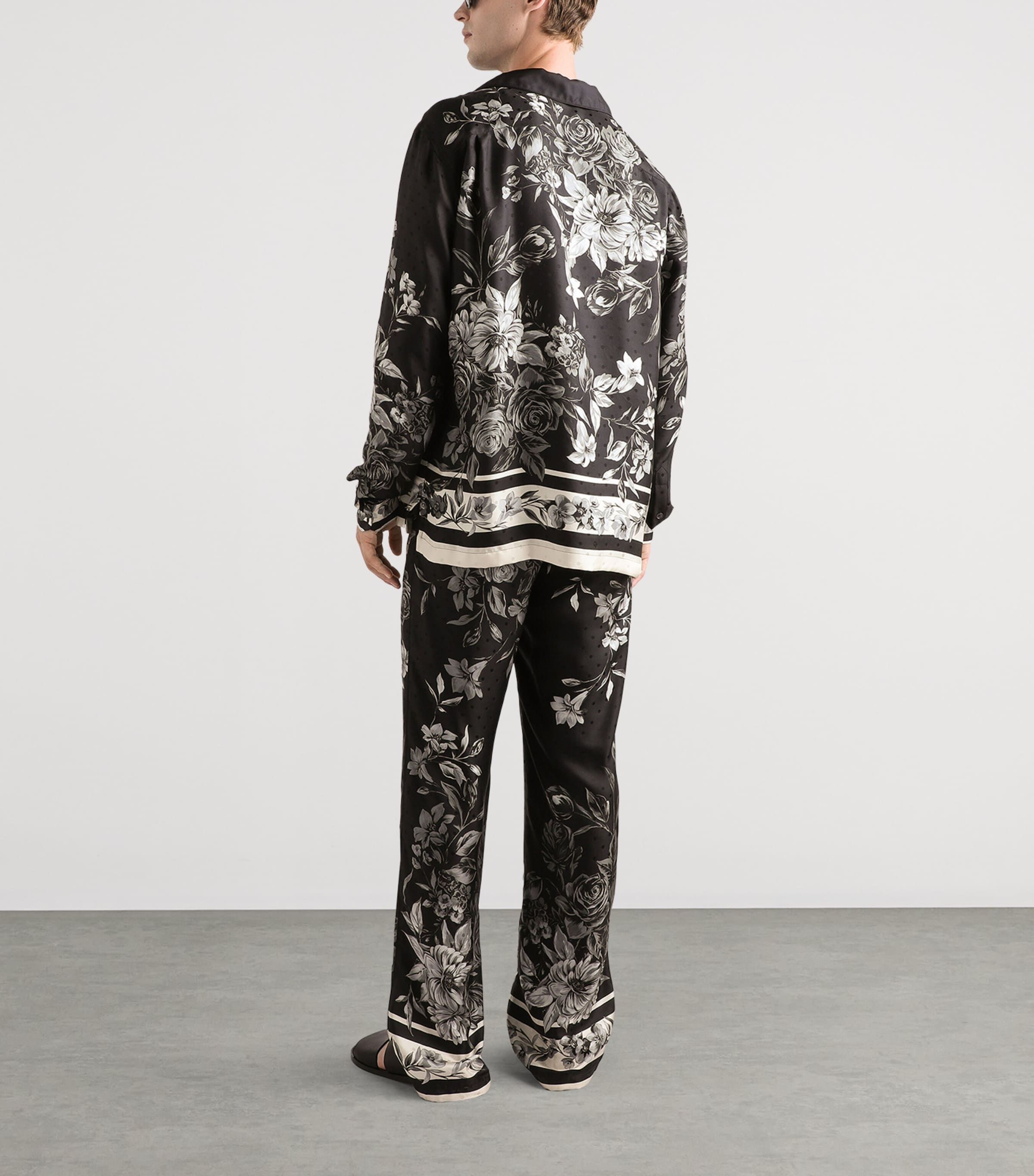 Silk Printed Shirt HN5ST-BOUQUET F Image 3