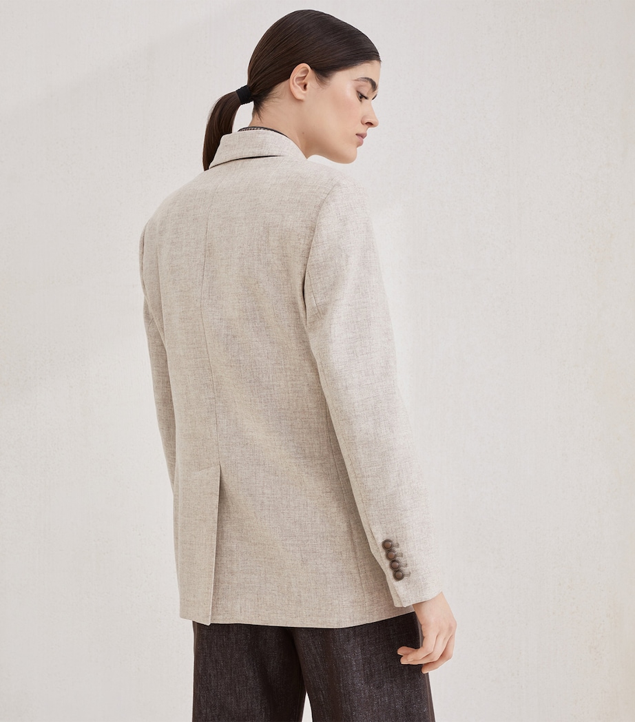 Virgin Wool-Cashmere Twill Flannel Blazer C012 Image 3