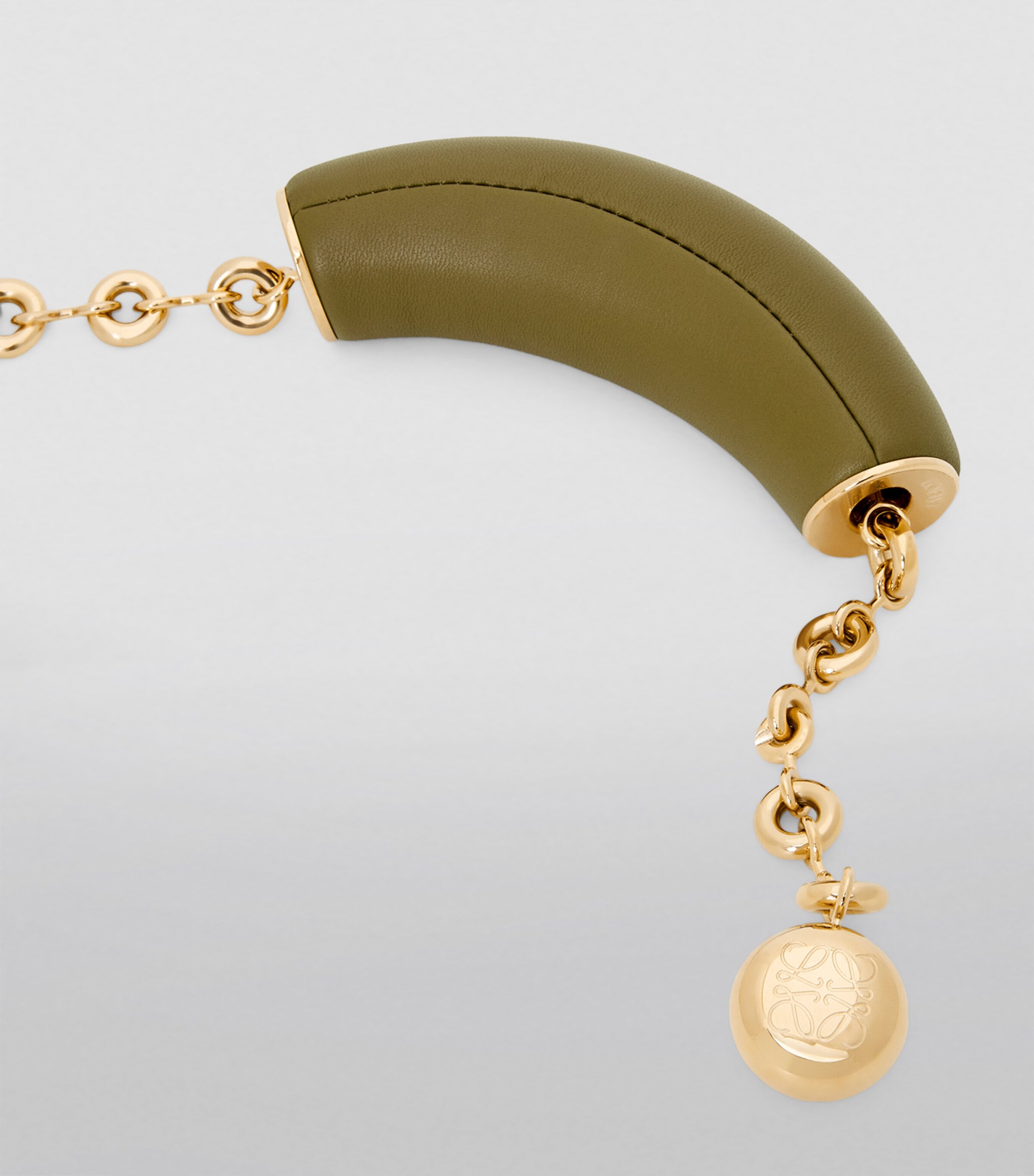 Medium Leather Squeeze Top-Handle Bag OLIVE Image 8