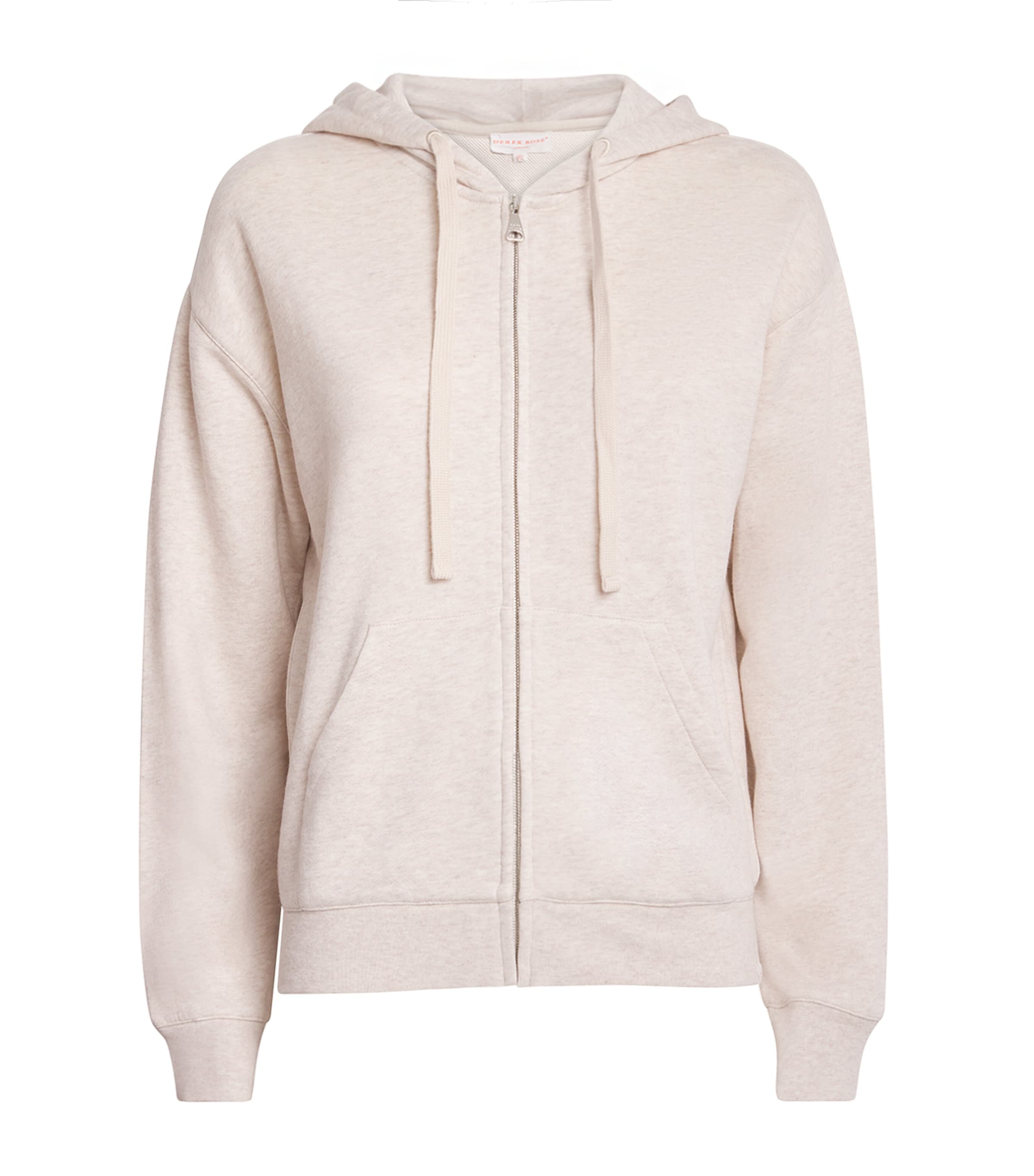 Derek Rose Cotton Quinn Zip-up Hoodie In White