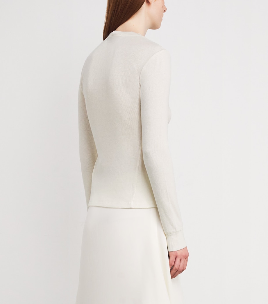 Long-Sleeve Henley Top WOOL WHITE Image 4