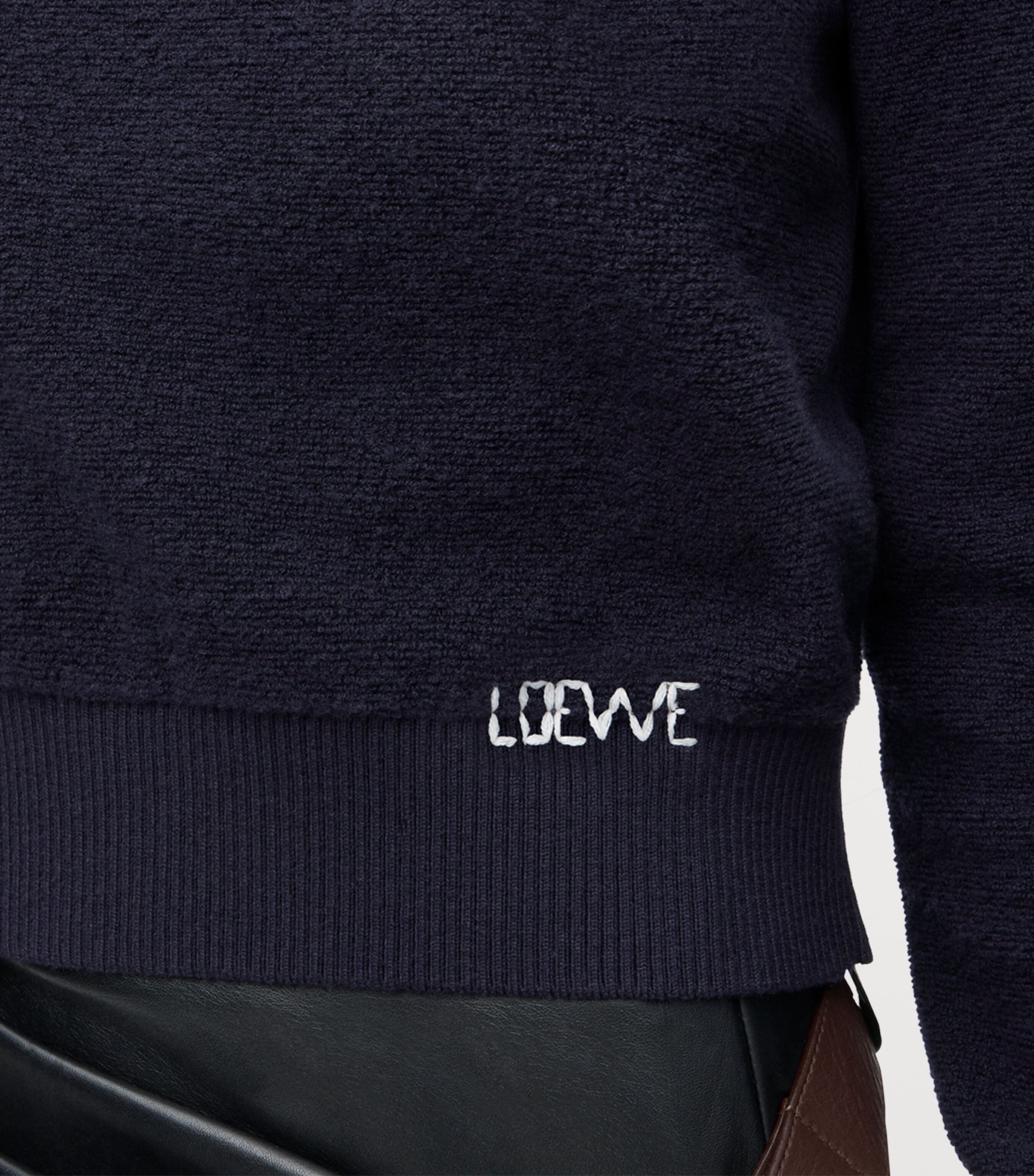 Wool-Blend Embroidered Sweater NAVY BLUE Image 5