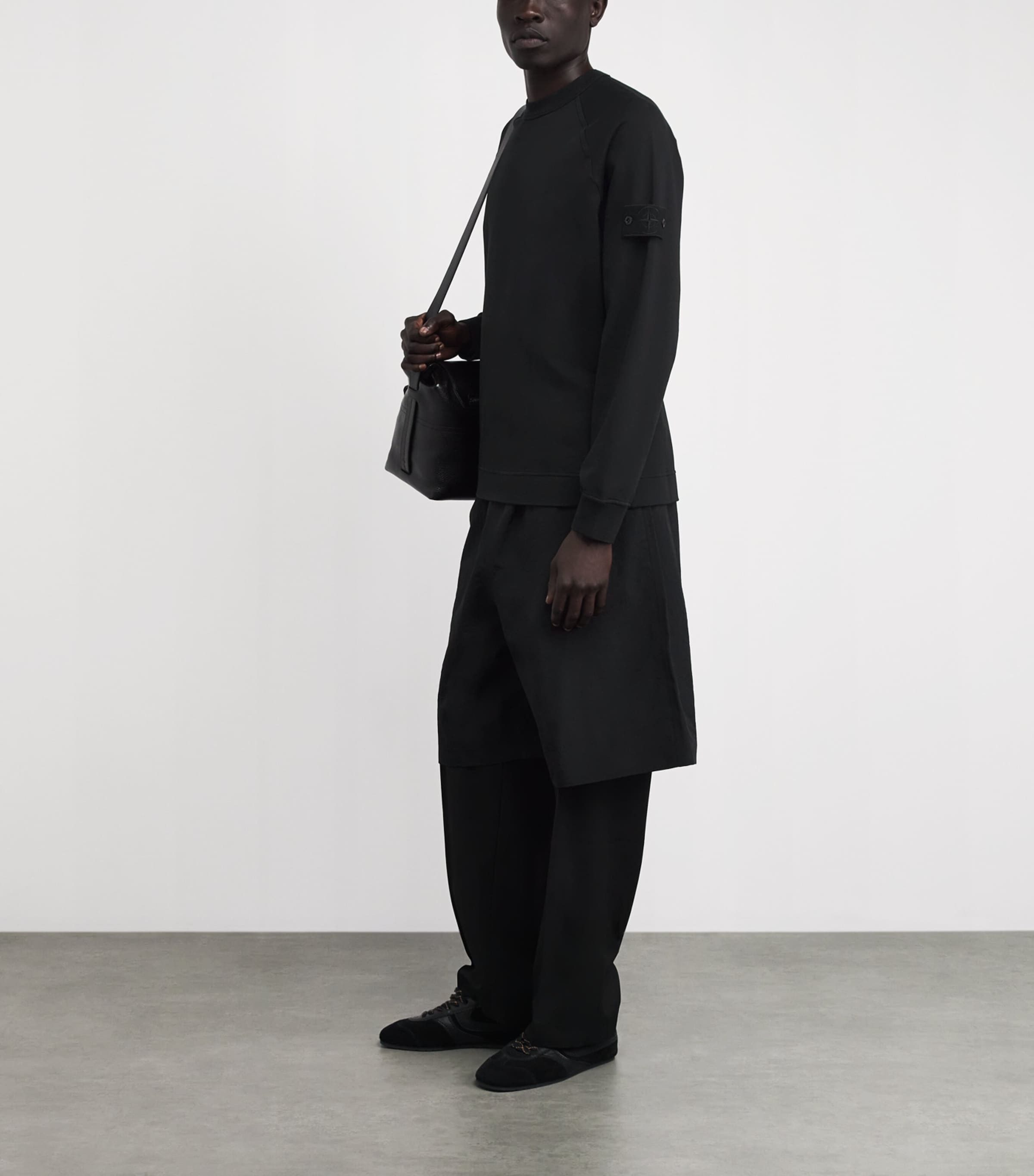 Stone Island Mens Cotton-Blend Ghost Sweatshirt Image 2