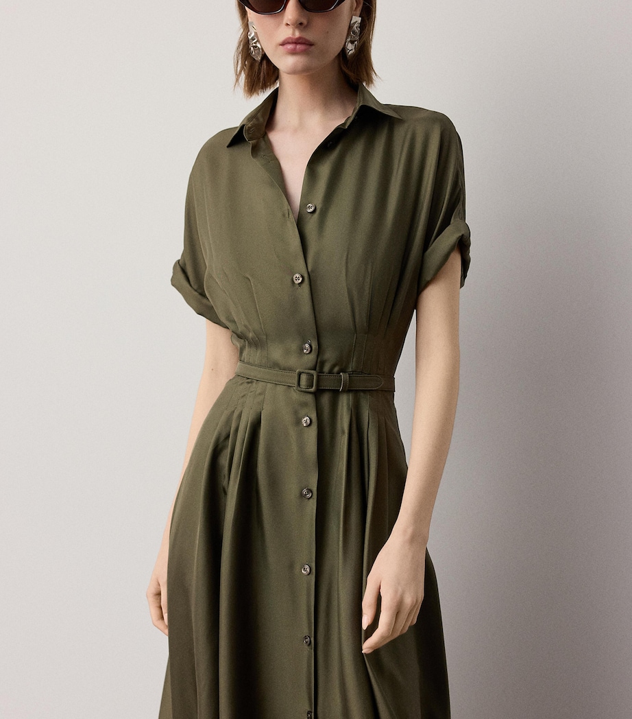 ralph lauren silk shirt dress Cotton Poplin Belted Shirtdress