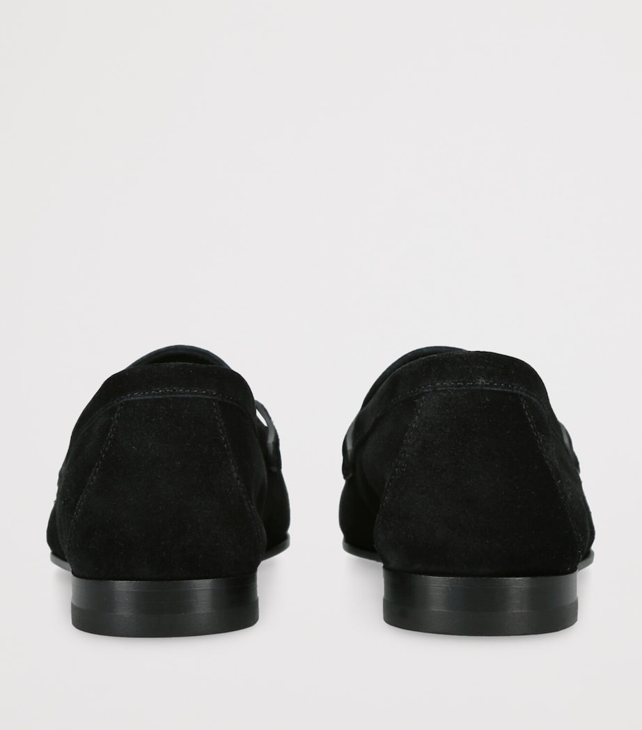 Suede Medusa Loafers BLACK Image 2