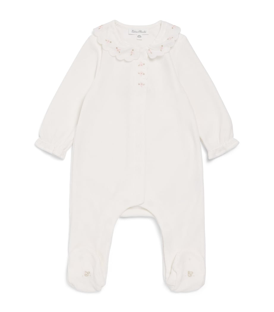 Tartine et Chocolat Floral Embroidered All-In-One (0-24 Months) Nacre Image 1