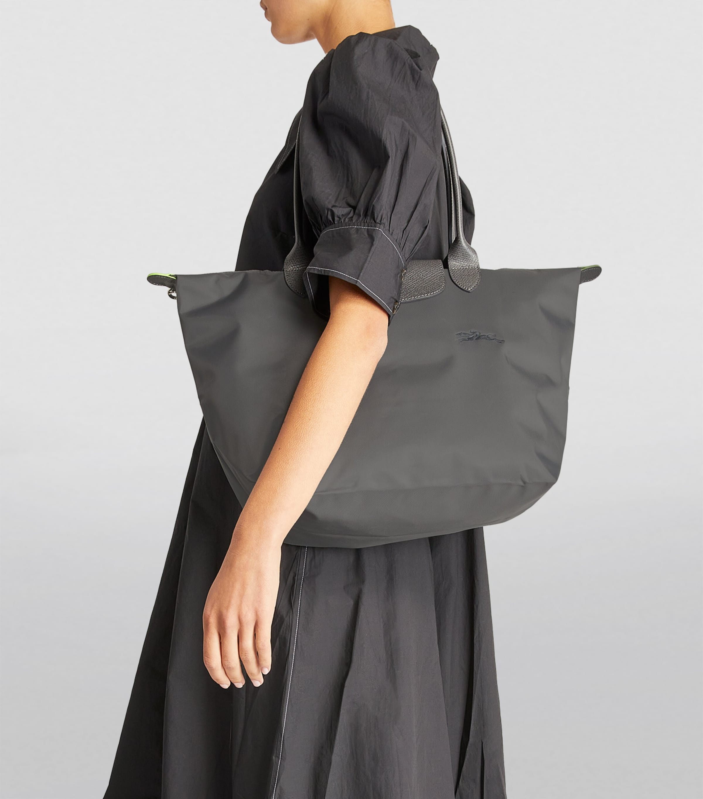 Longchamp Large Le Pliage Green Tote Bag Graphite Image 2