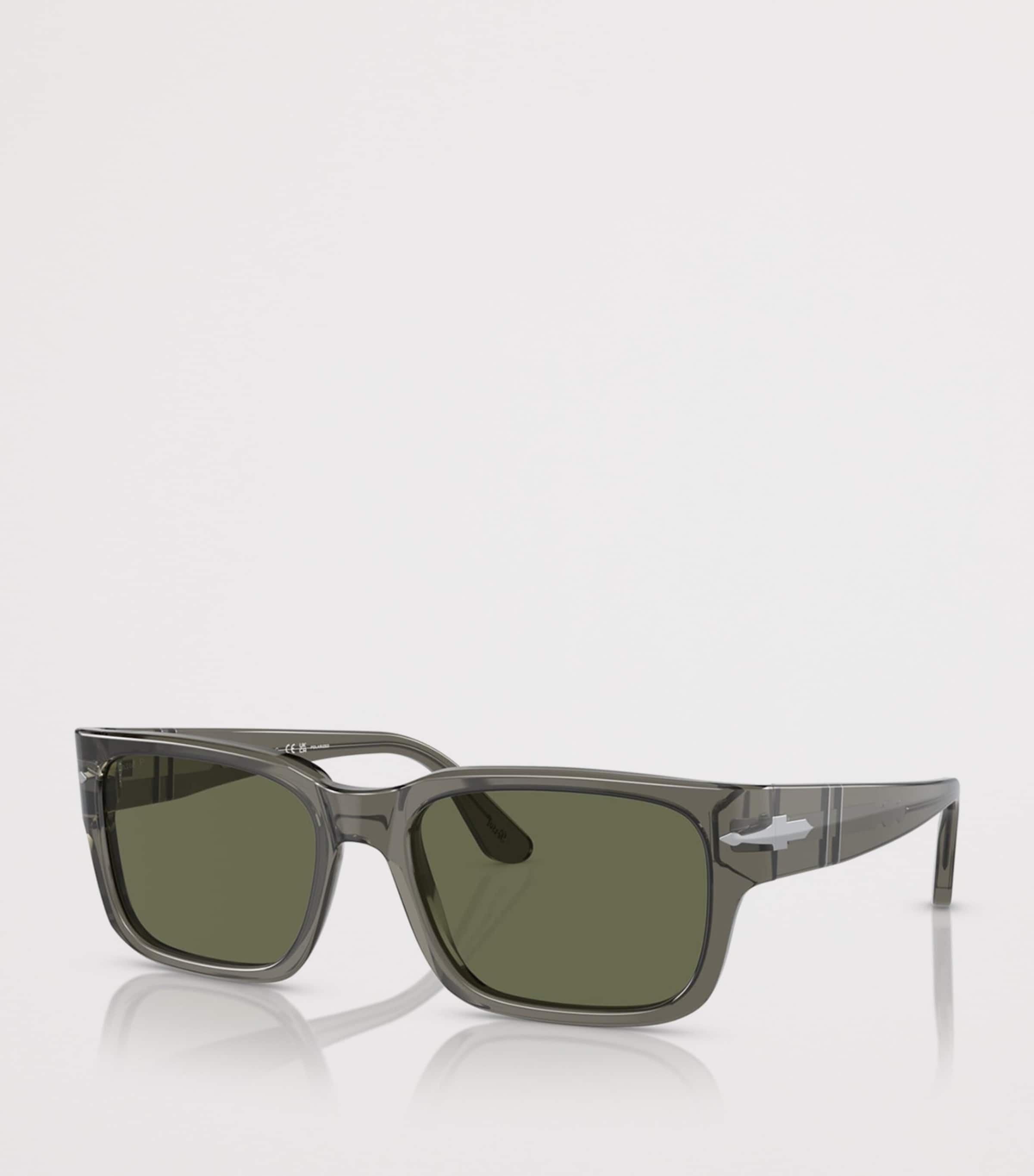 Persol Acetate Rectangle Sunglasses Grey Image 2