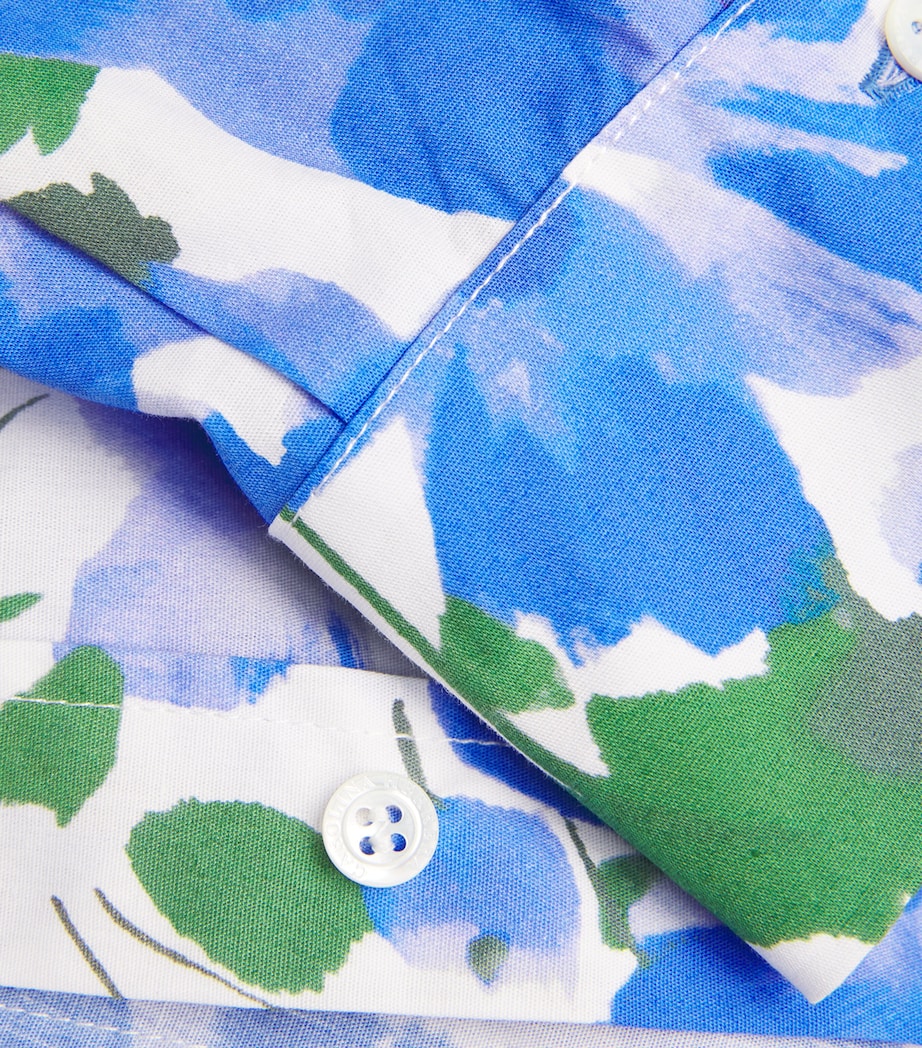 Cotton Floral Shirt 172 DELPHINIUM MULT Image 5