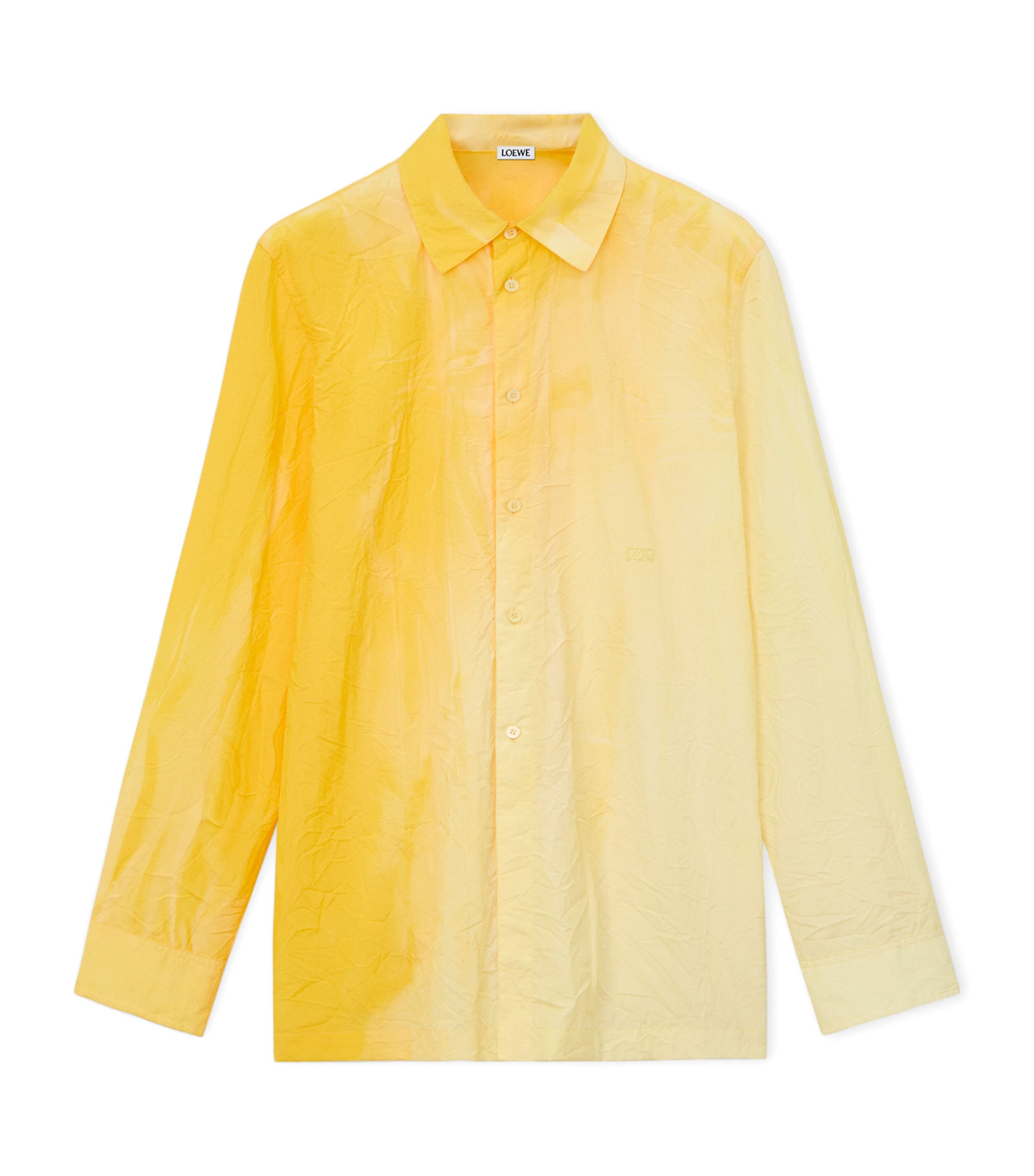 LOEWE Womens Cotton-Blend Dyed Shirt Yellow Image 1