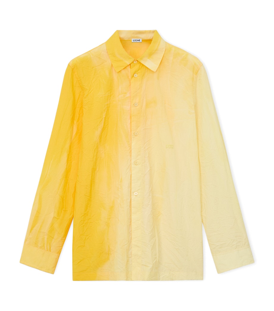 LOEWE Womens Cotton-Blend Dyed Shirt Yellow Image 1