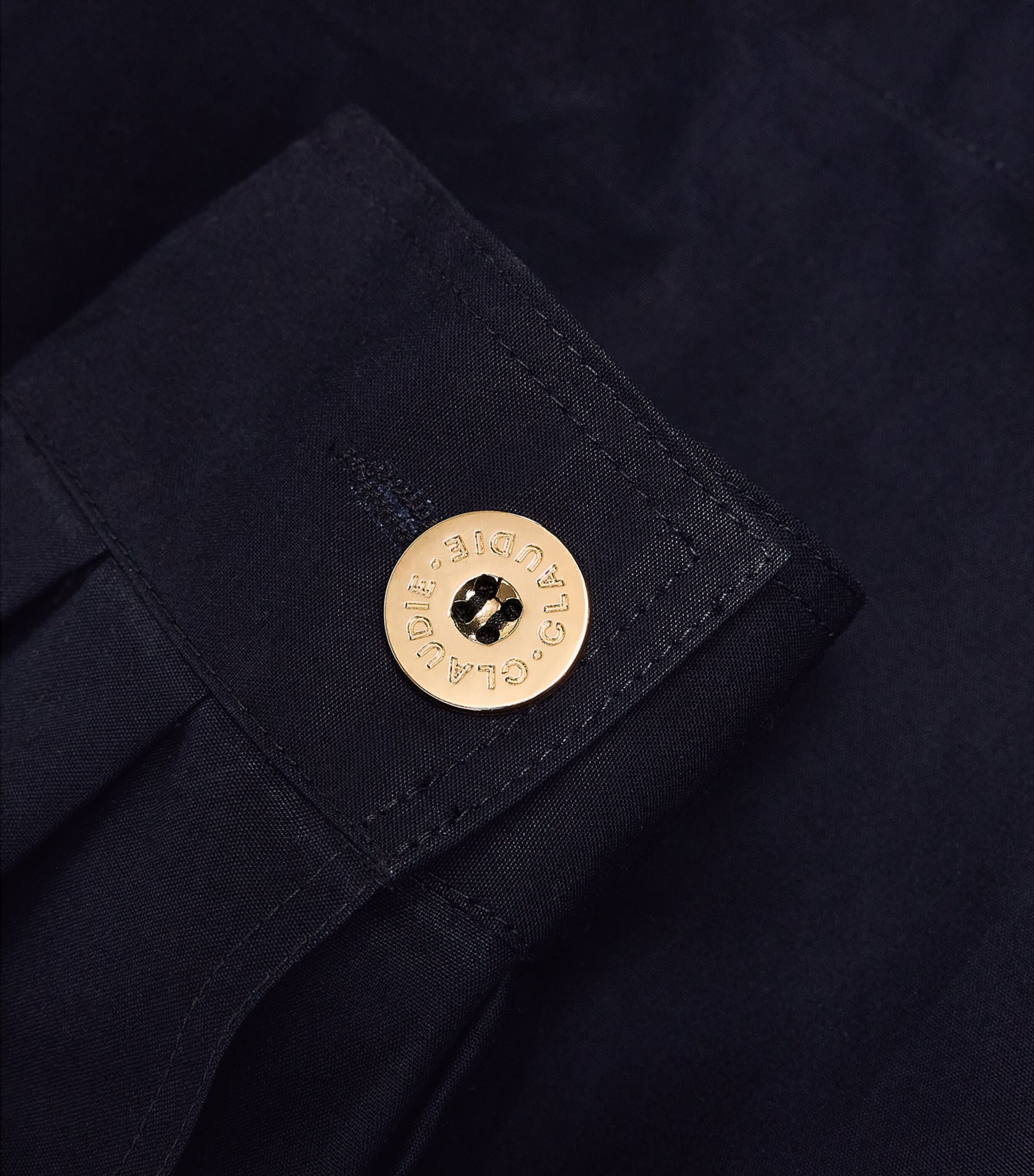 Claudie Pierlot Womens Cotton Waxed Gabardine Jacket Navy Image 6