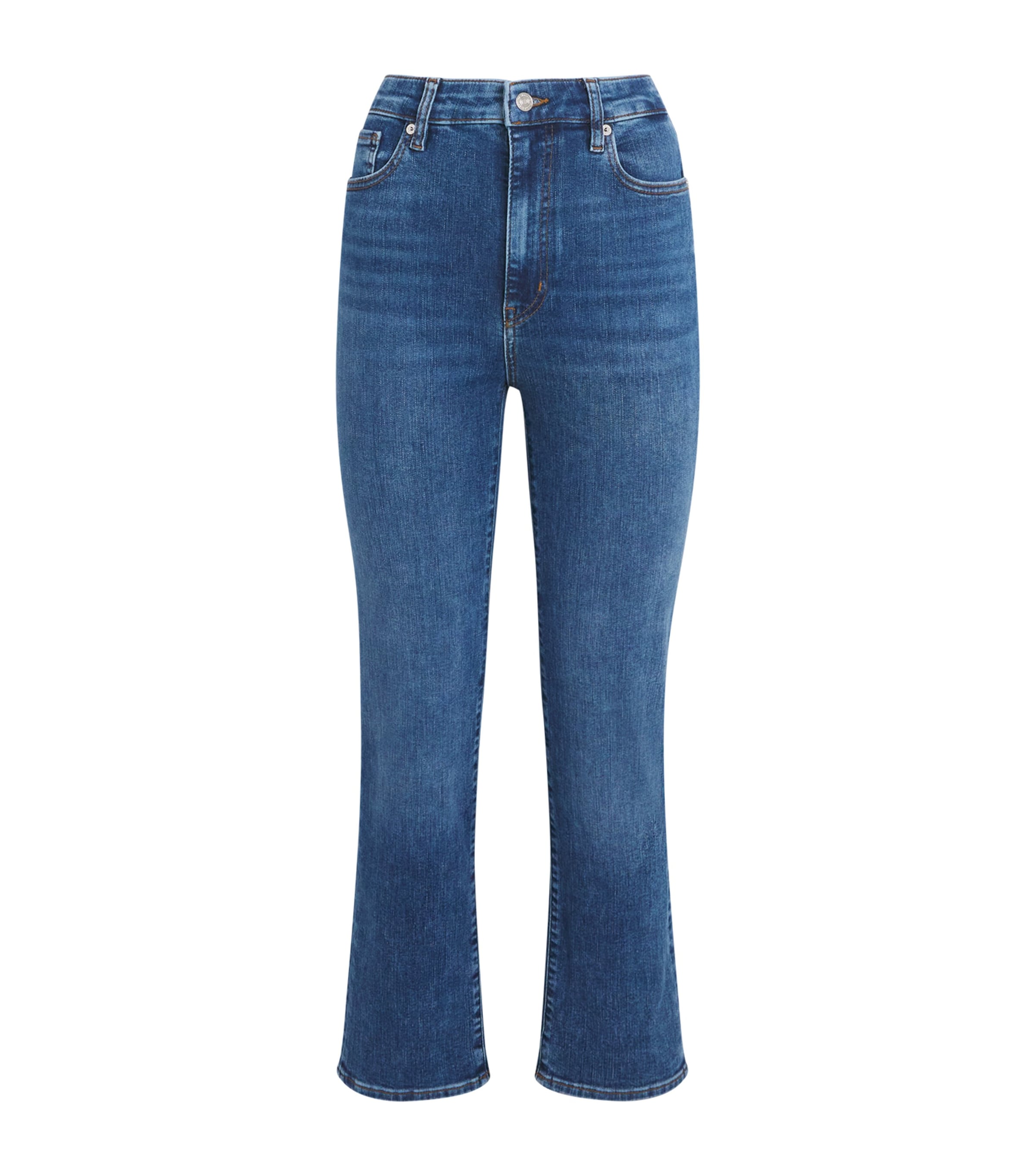 Frame The Pencil Crop Slim Jeans In Blue