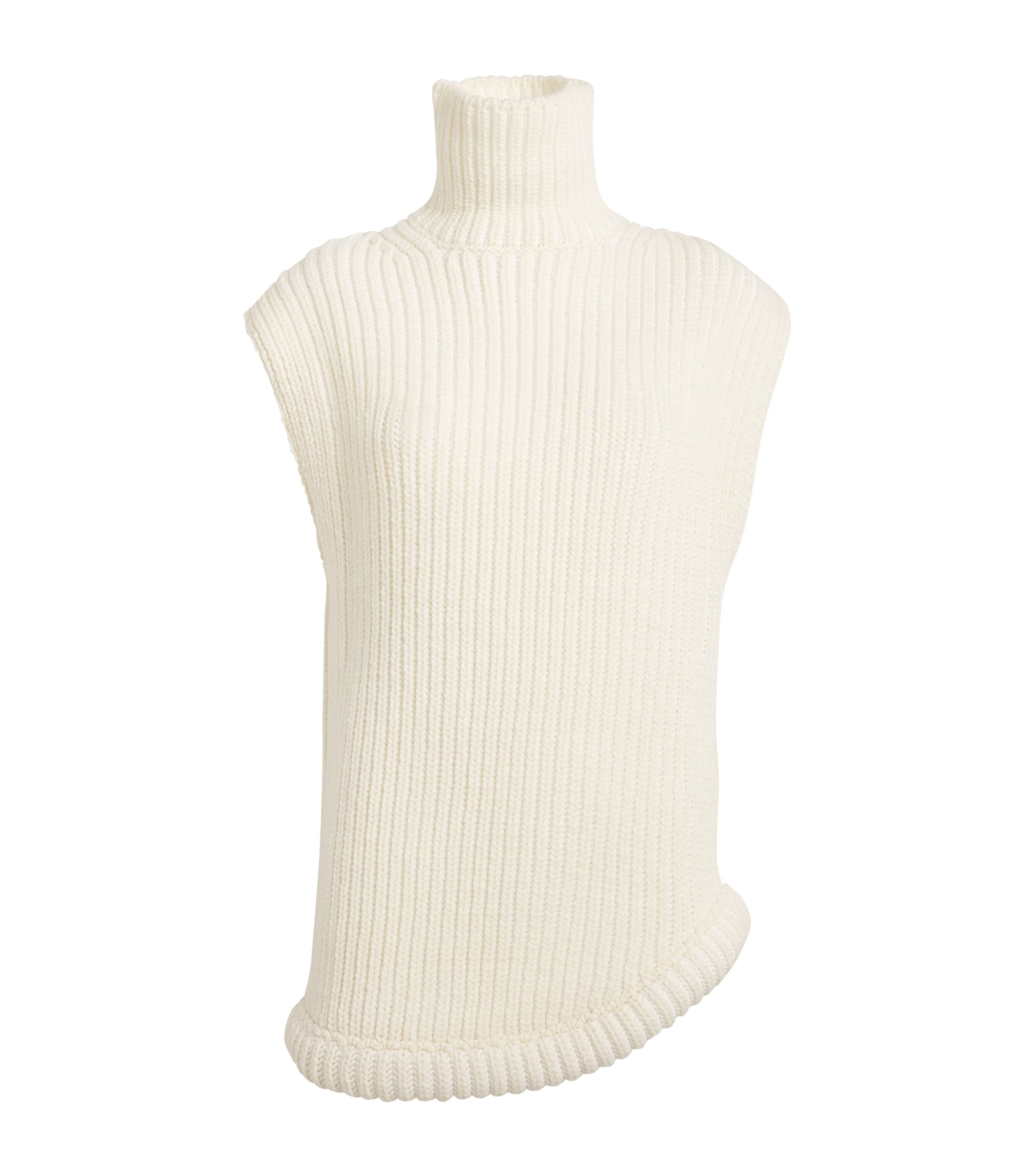 Shop Victoria Beckham High-neck Sweater In Ivory