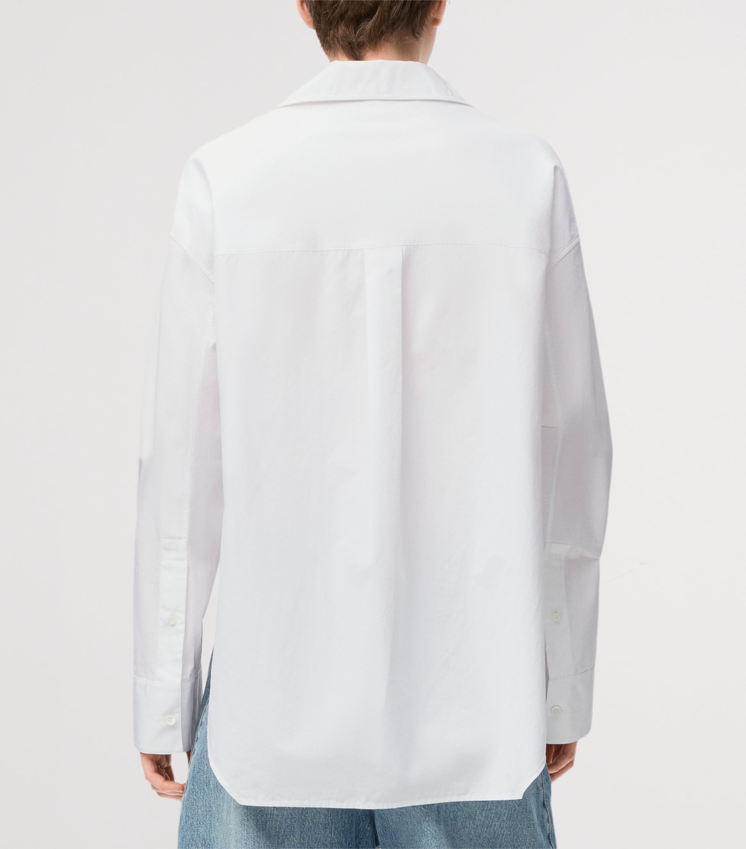 Cotton-Blend Asymmetric Shirt WHITE Image 4