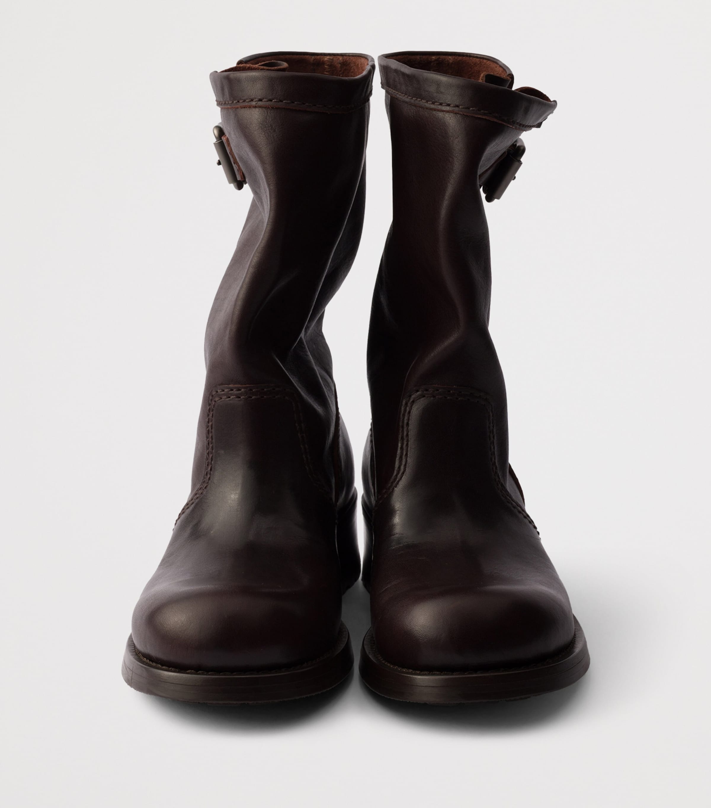 Prada Leather Mid-Calf Boots Image 6