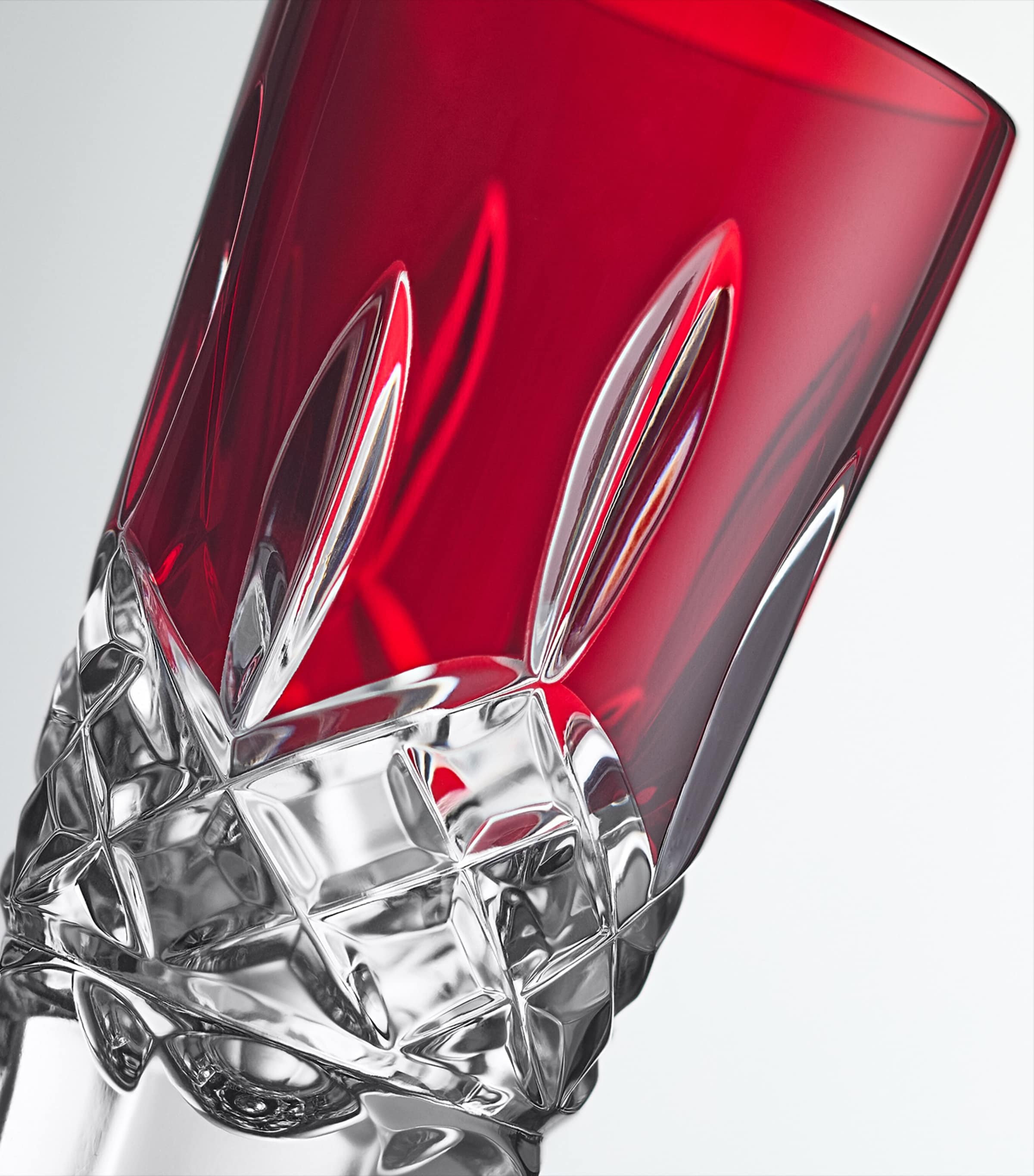 Set of 4 Crystal Lismore Shot Glasses (55ml) RED Image 4