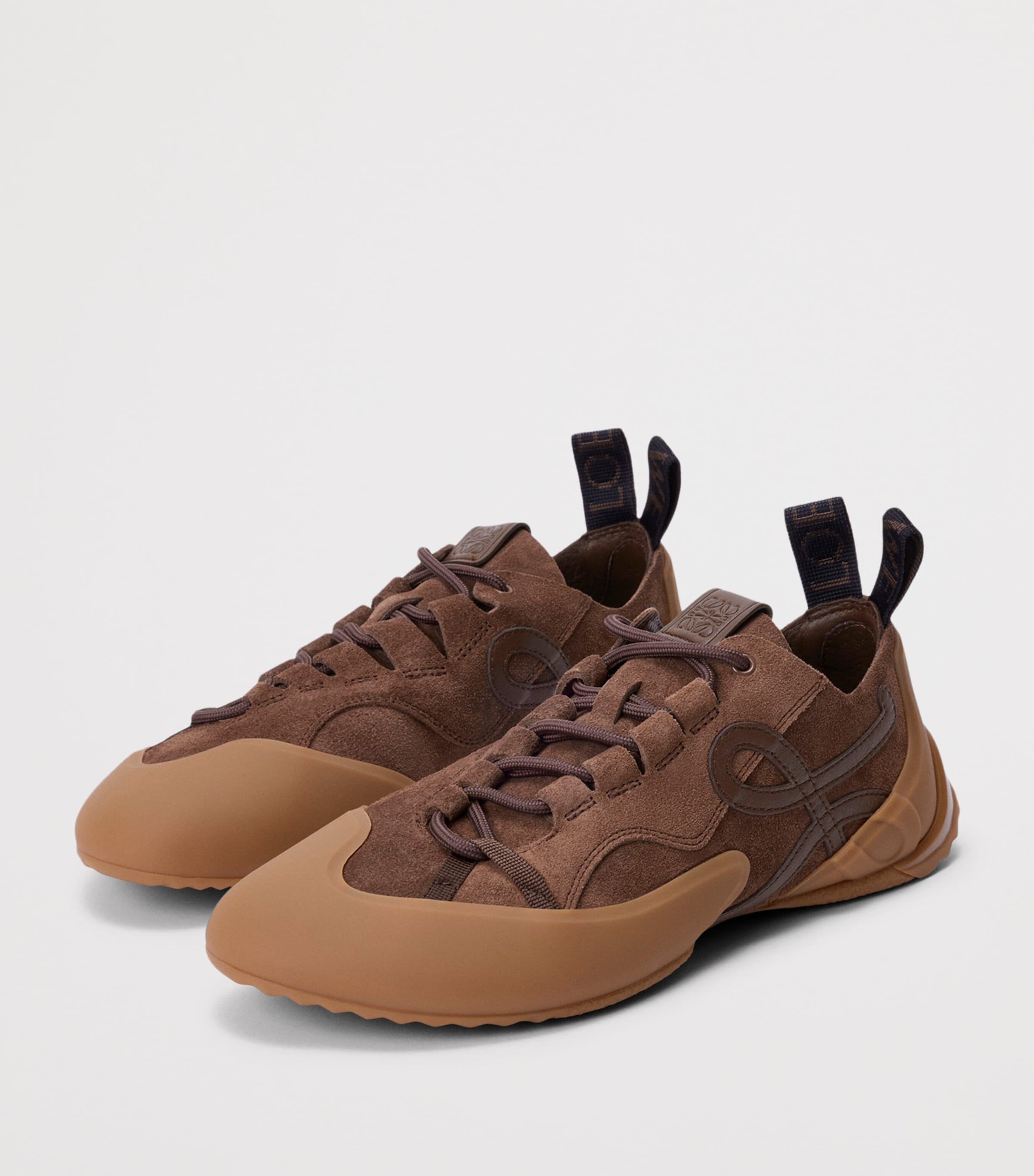LOEWE Suede Grip Sneakers Biscuit Image 2