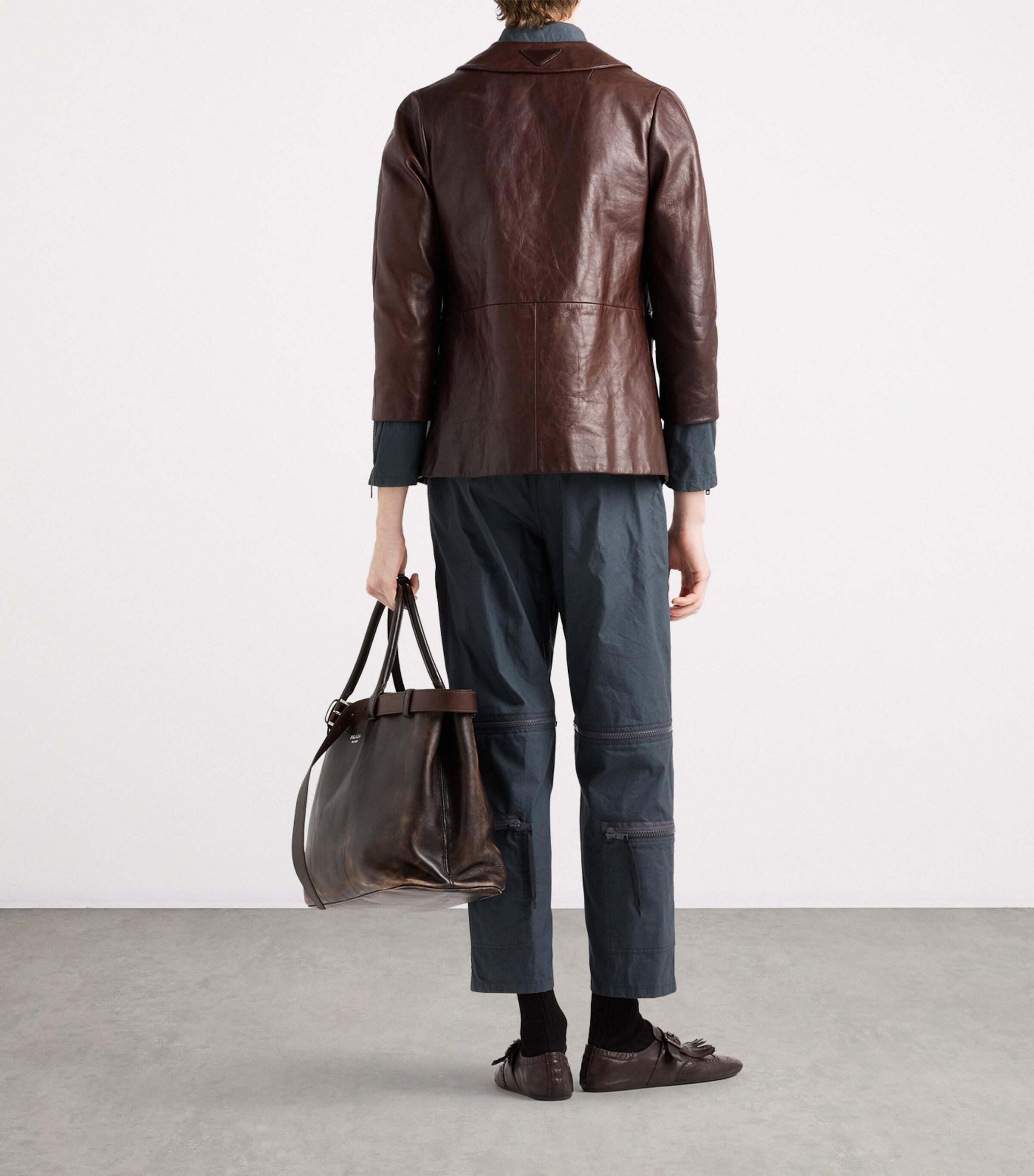 Leather Shirt Jacket F0201 Image 5