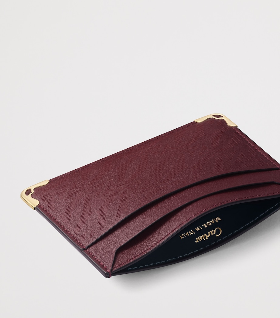 Leather Must de Cartier Double Card Holder BURGANDY Image 3