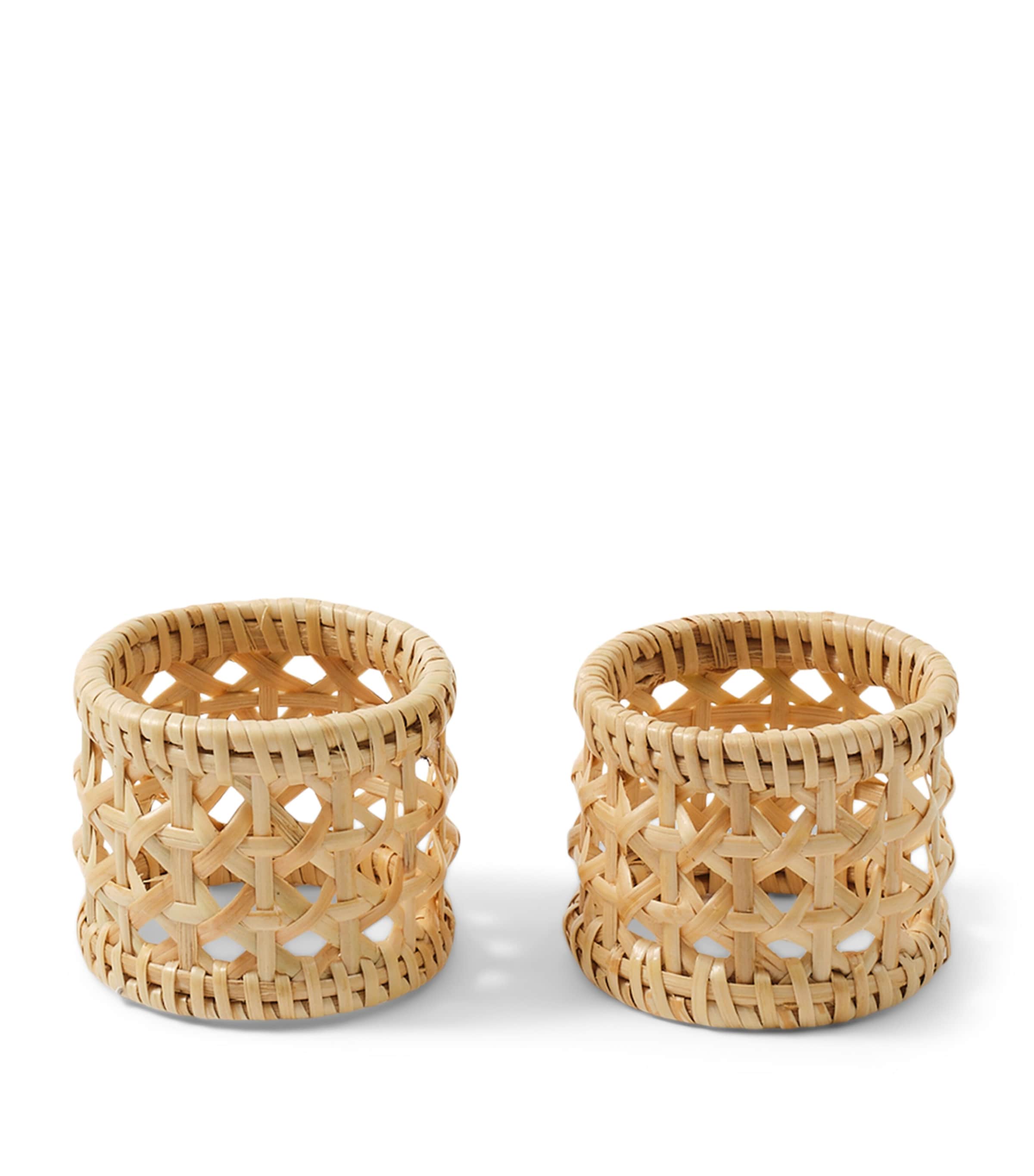 Set of 2 Rattan Sabbia Napkin Rings NATURAL Image 2