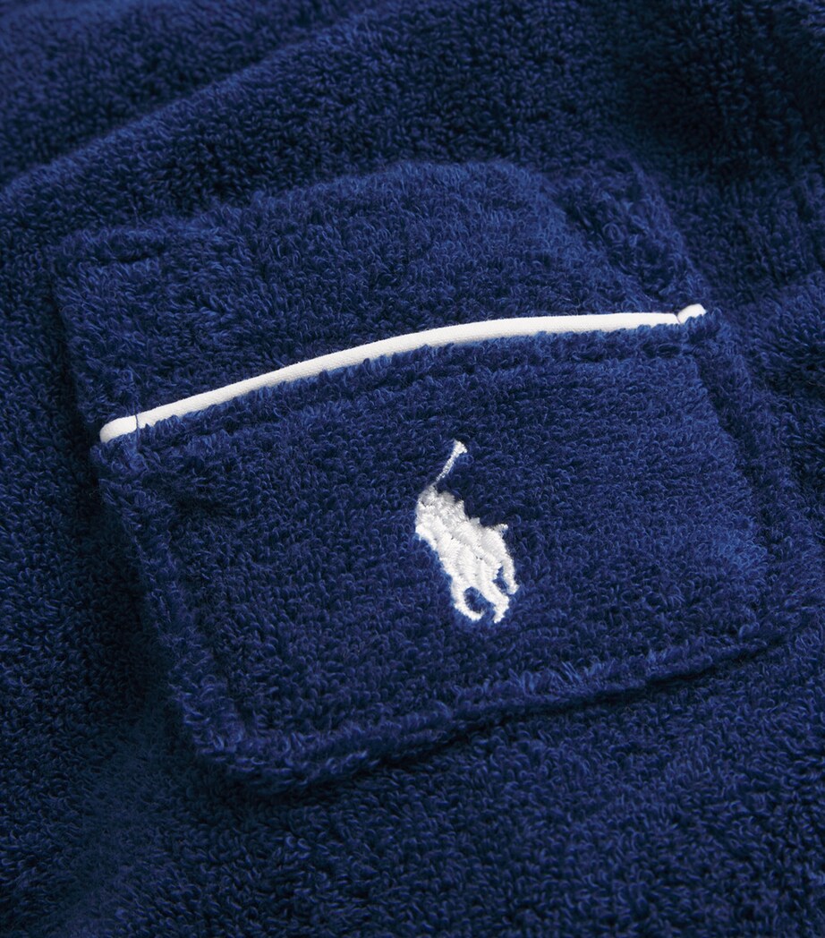 Towelling Polo Pony Robe (Small/Medium) 815 NAVY Image 5