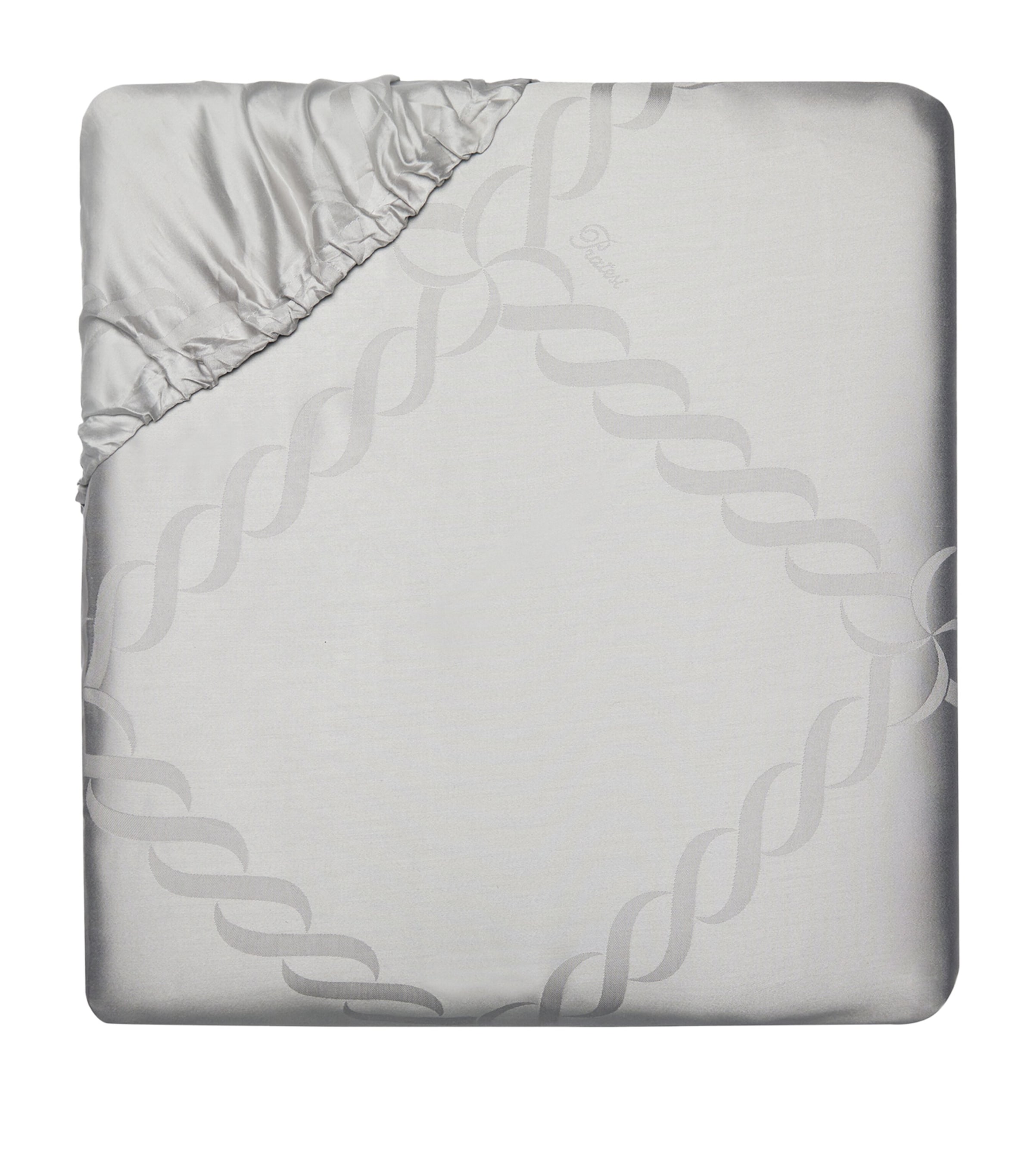 Pratesi Ori Treccia King Fitted Sheet In Grey