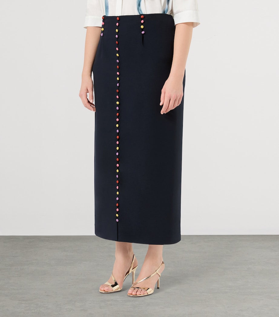 Marina Rinaldi Womens Embellished Midi Skirt Midnightblue Image 3