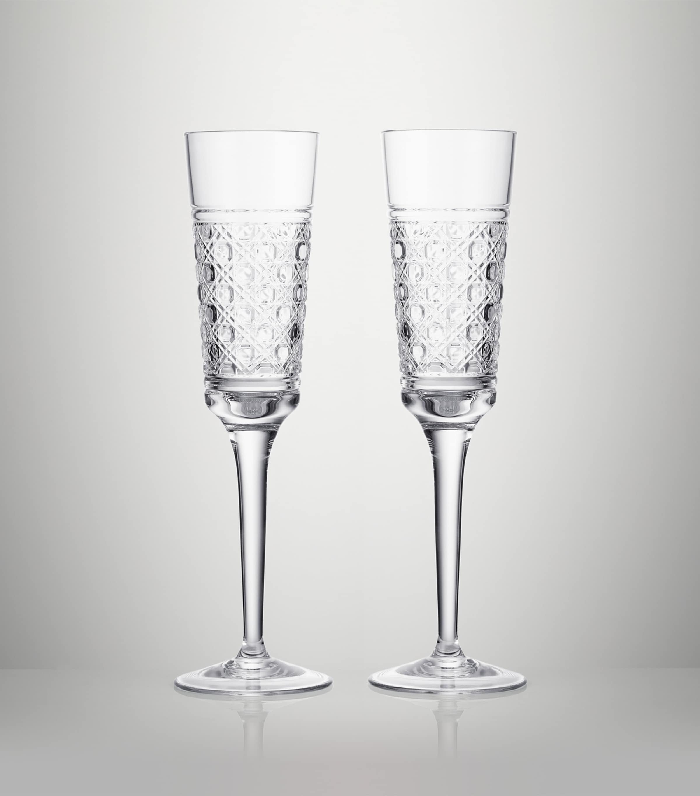 Set of 2 Crystal Opulence Champagne Flutes (185ml) CLEAR Image 3