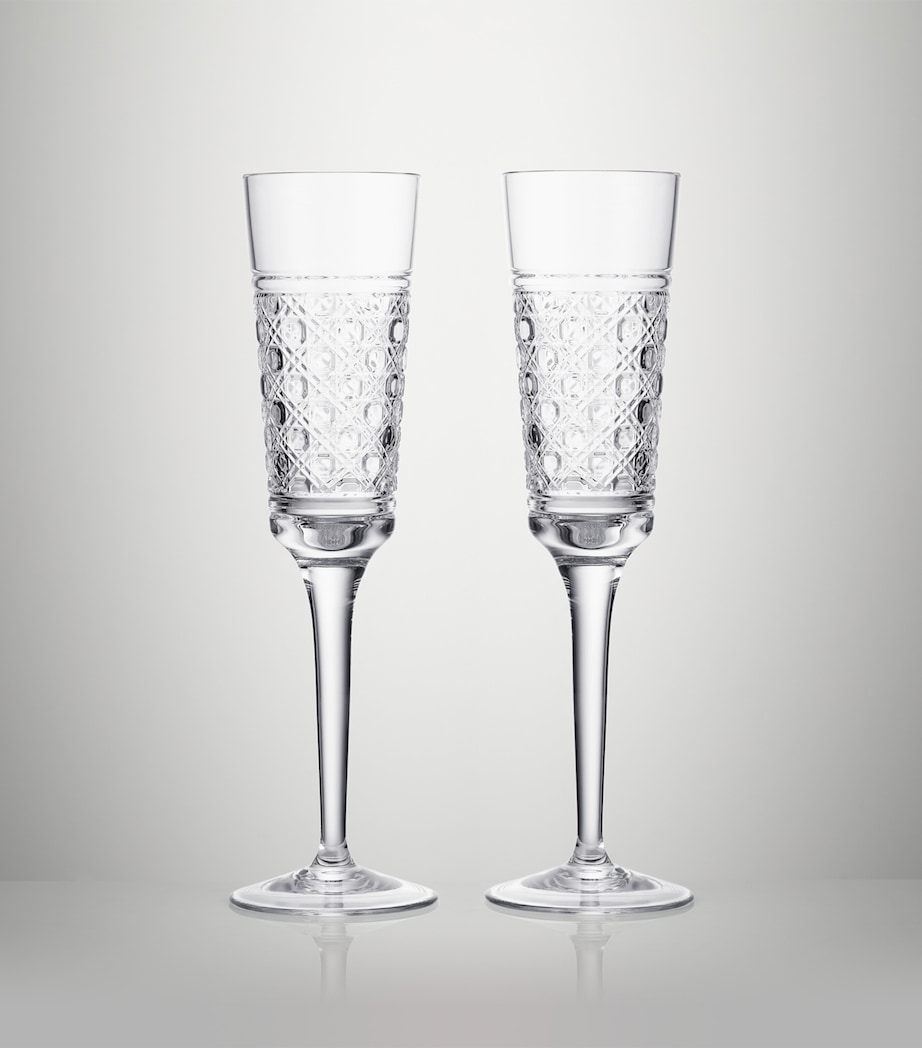 Set of 2 Crystal Opulence Champagne Flutes (185ml) CLEAR Image 3