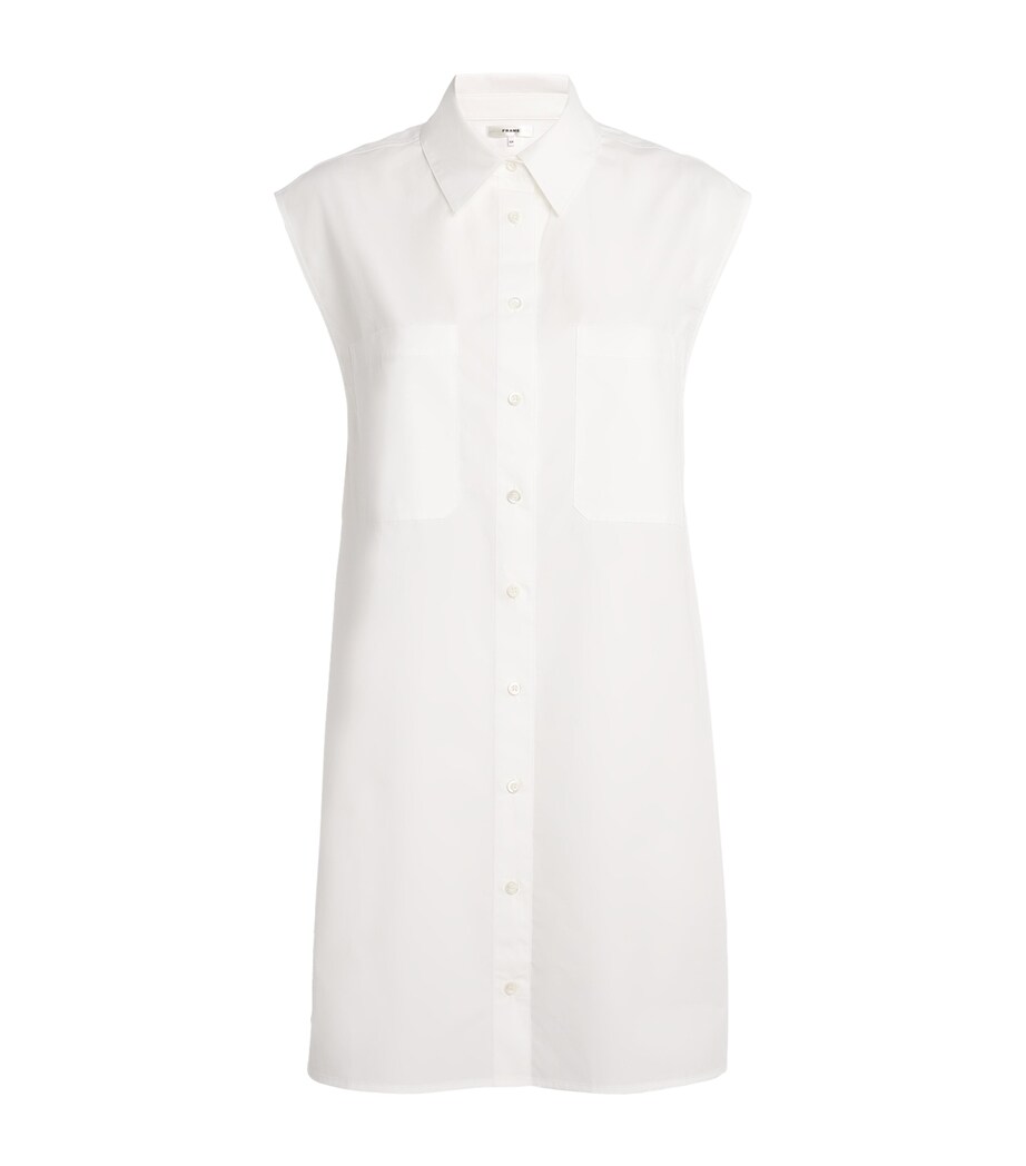 Cotton Shirt Mini Dress WHITE Image 1