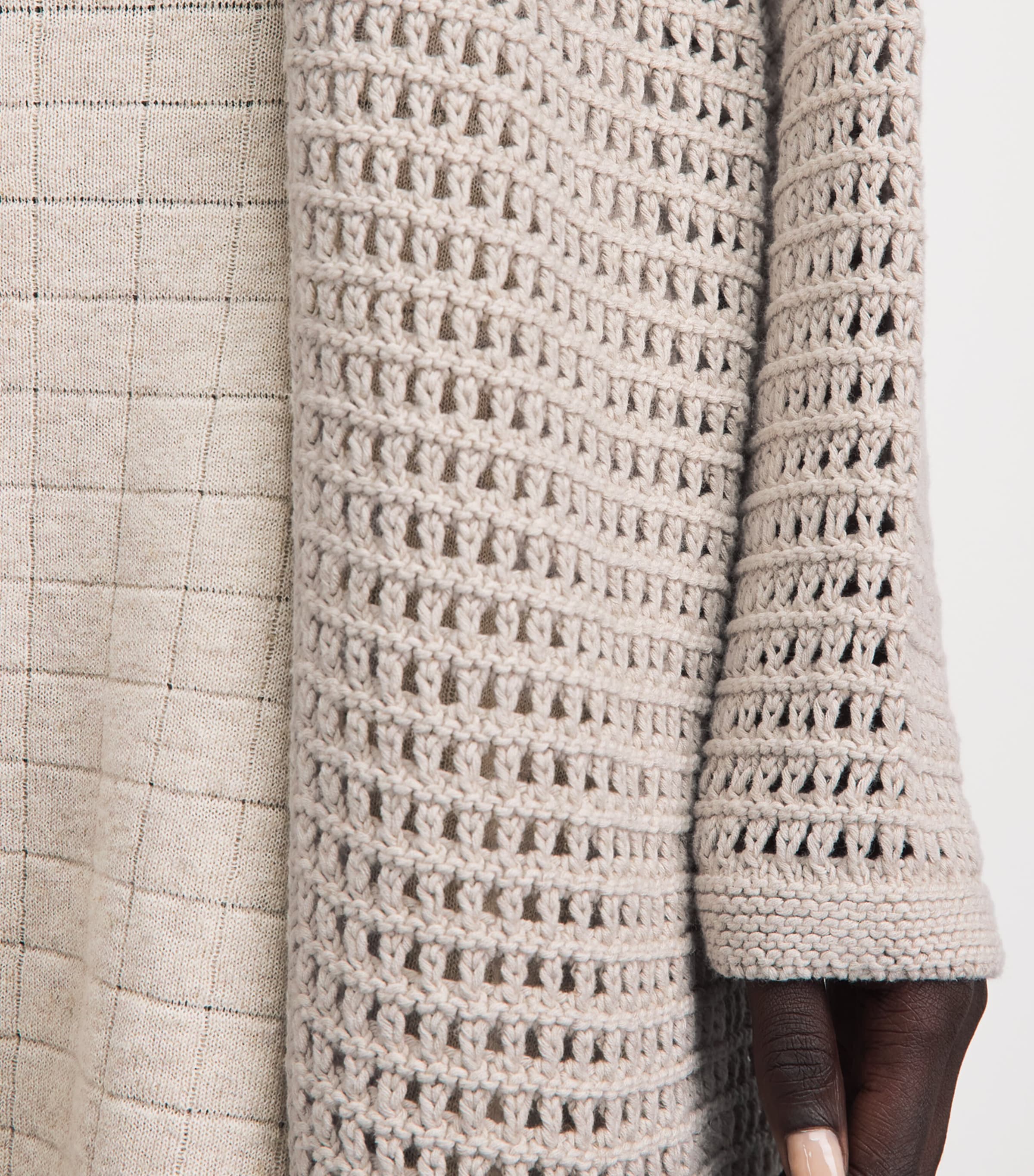 Lauren Manoogian Womens Net-Stitch Cardigan Flax Image 3
