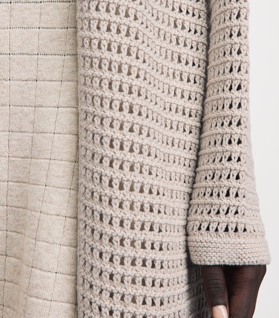 Lauren Manoogian Womens Net-Stitch Cardigan Flax Image 3