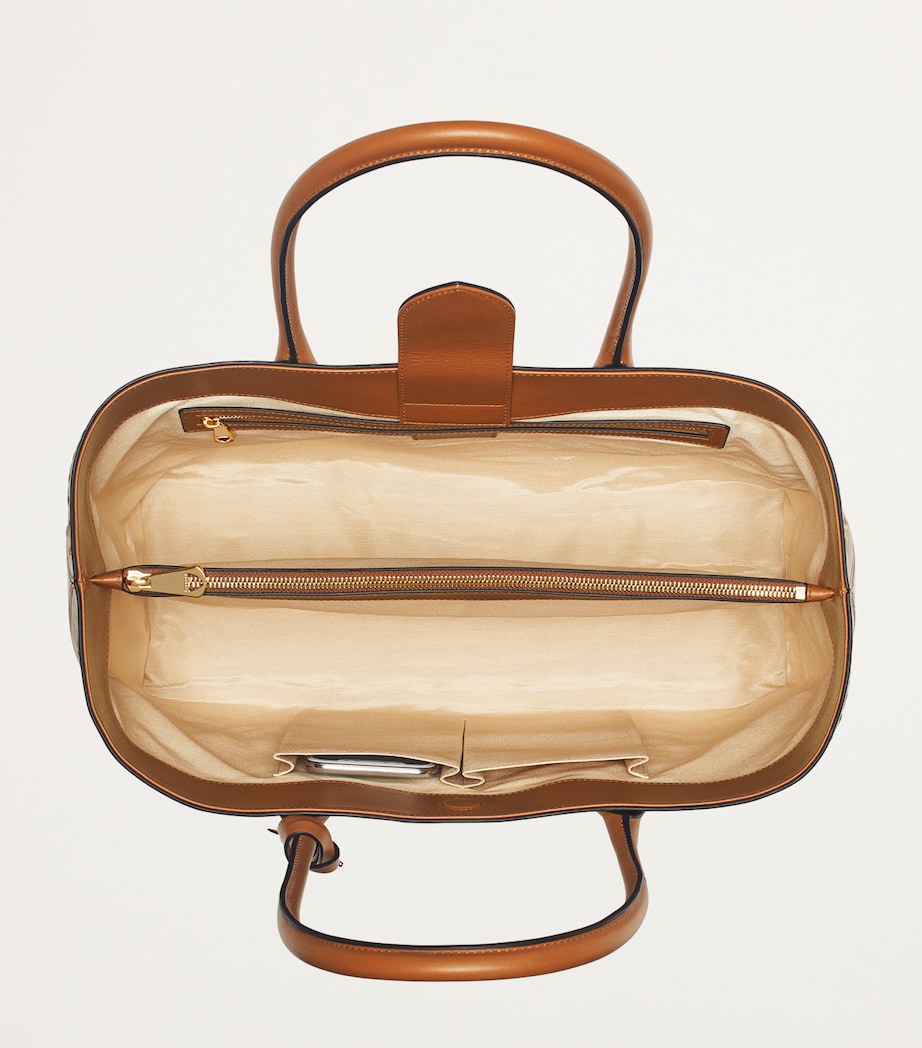 Leather London Tote Bag TAN Image 4