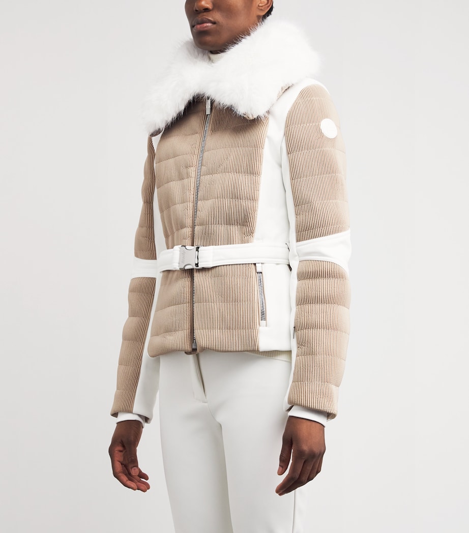 Water-Repellent Gitu Ski Jacket LATTE/NEIGE 1025 Image 3