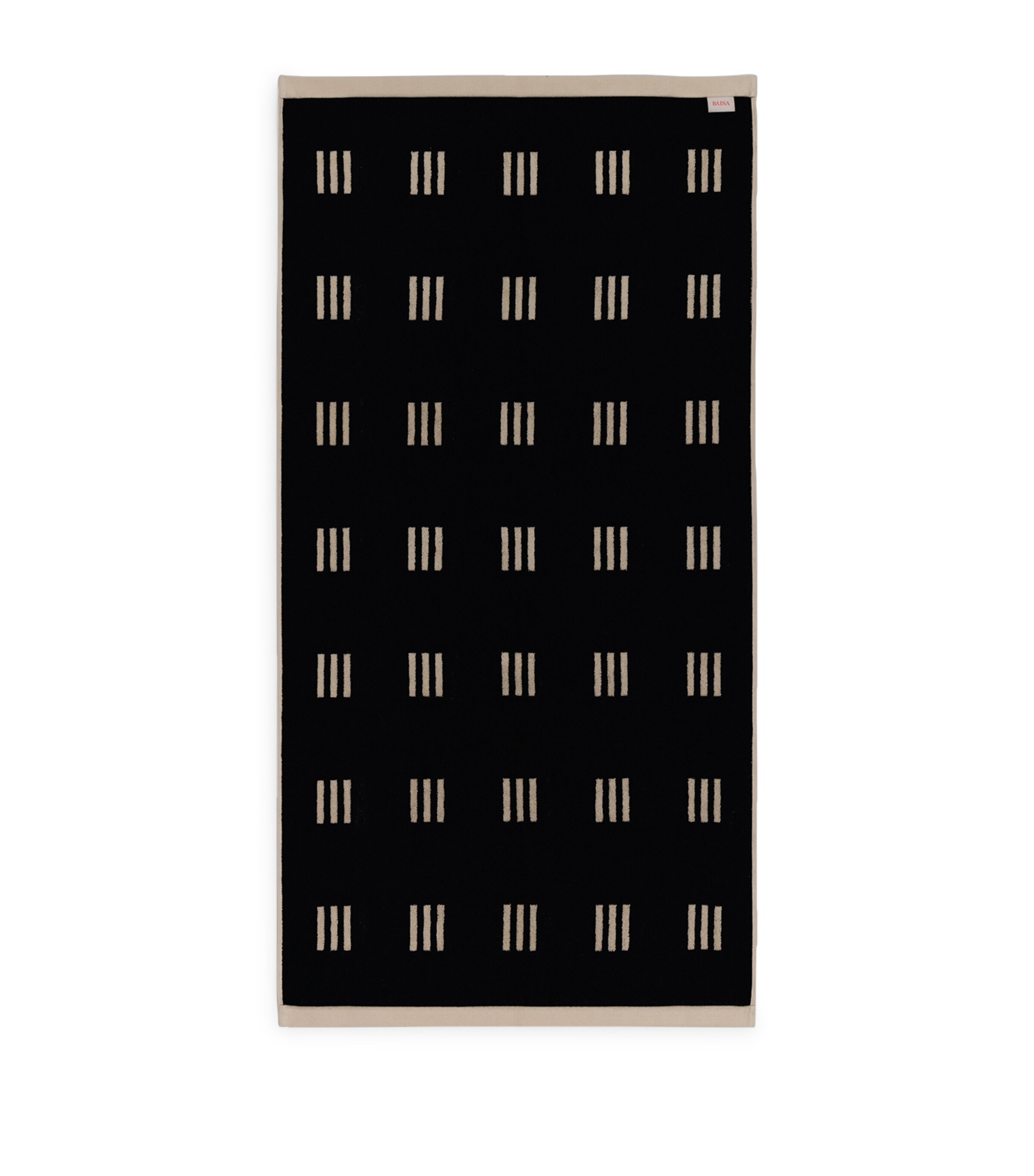 Cotton Weave Claremont Bath Towel (40cm x 70cm) SAND & NOIR Image 3