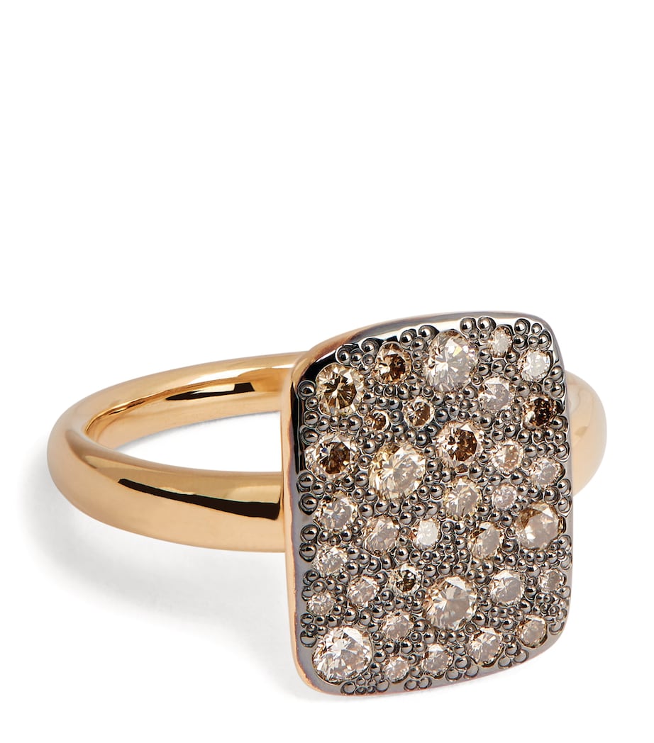 Pomellato Rose Gold and Diamond Sabbia Ring Image 1