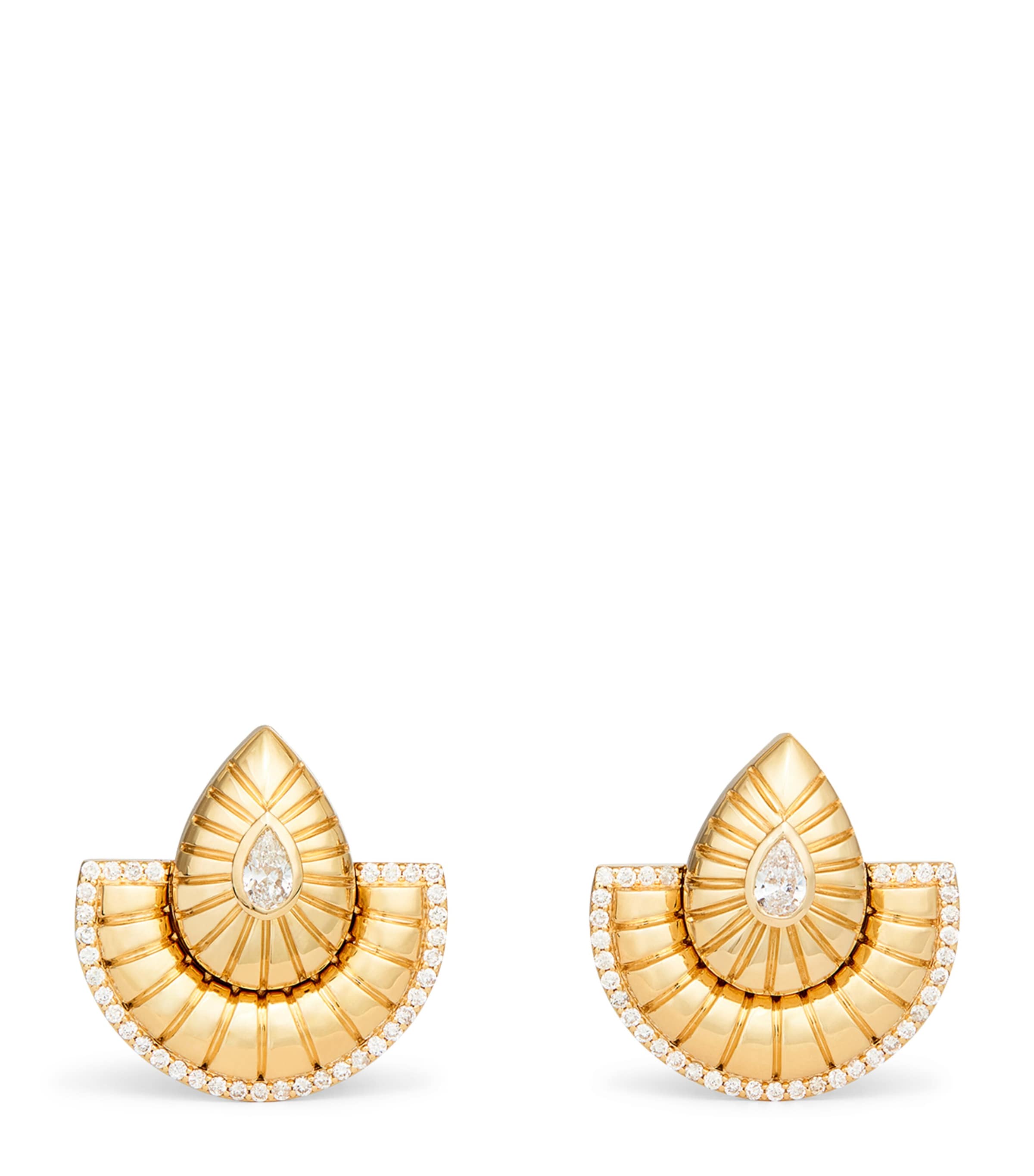 L'atelier Nawbar Yellow Gold And Diamond Bond Street Earrings In Gold