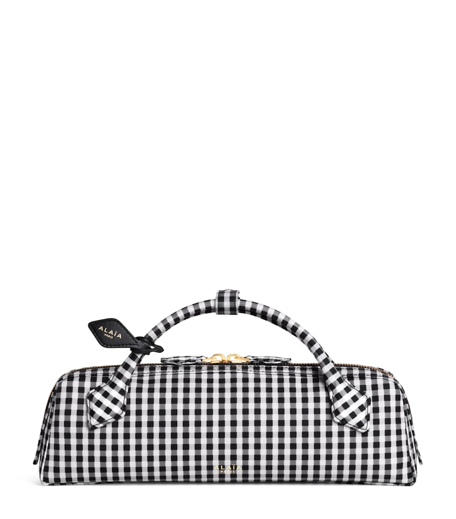 Alaïa Printed Le Teckel Clutch Bag Black/white Image 1