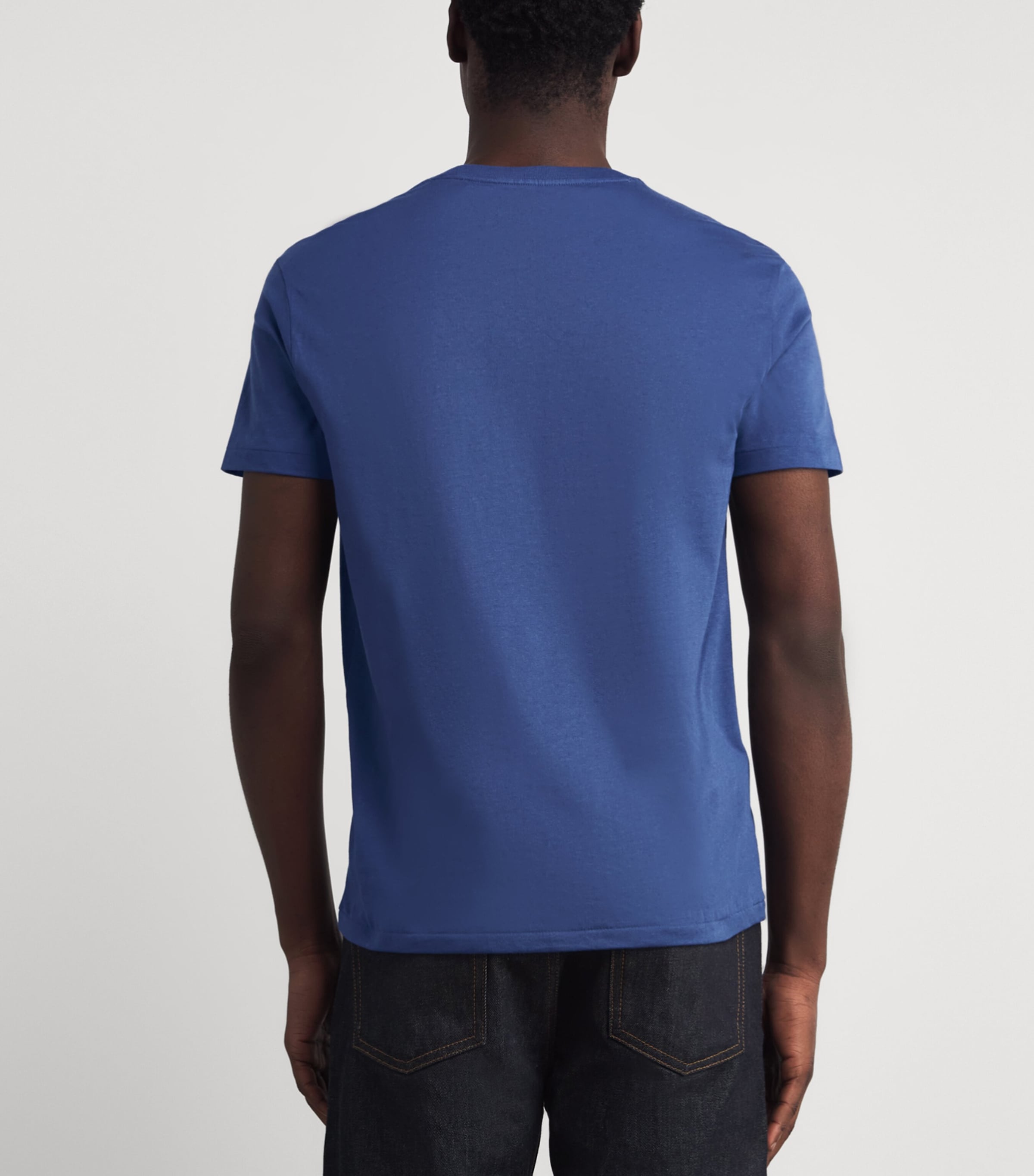 Cotton Polo Pony T-Shirt BLUE Image 4