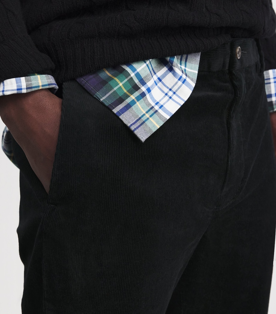 Corduroy Andover Slim Trousers BLACK Image 6