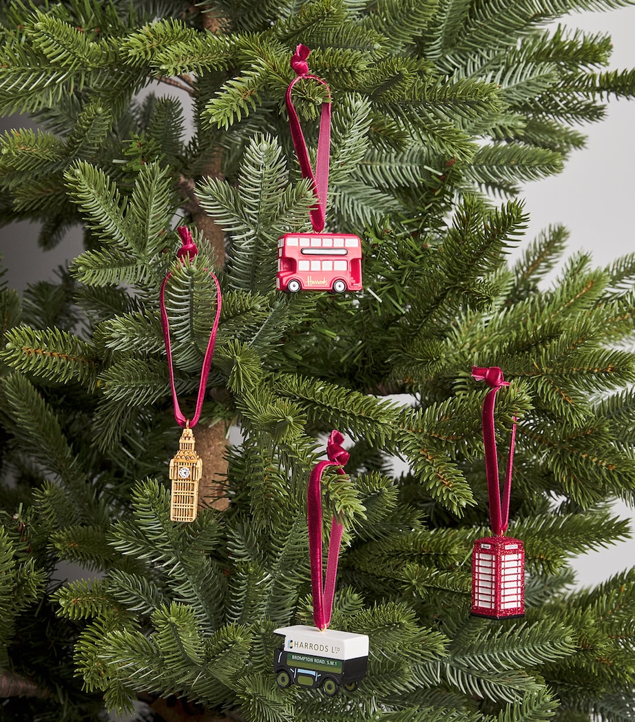 London Icons Tree Decorations (Set of 4) RED Image 3