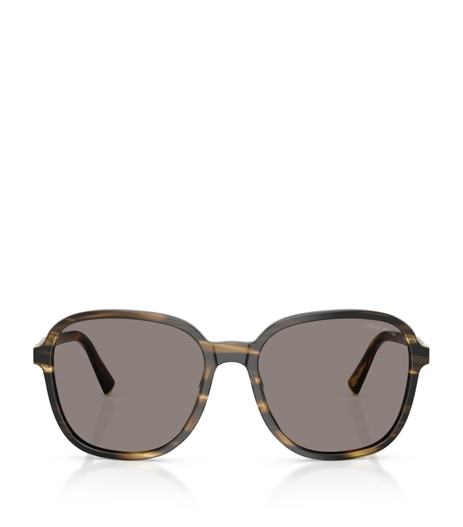 Miu Miu Acetate MU B01S Pillow Sunglasses Brown Image 1