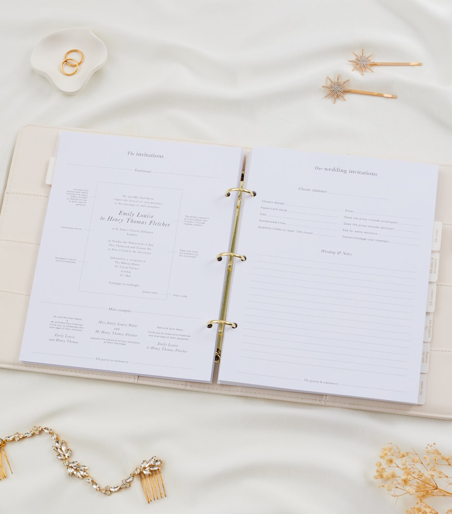 Blush and Gold Our Wedding Planner Binder White, Gold Image 10