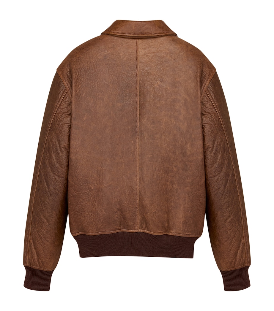 Leather Bomber Jacket 2800 Image 4