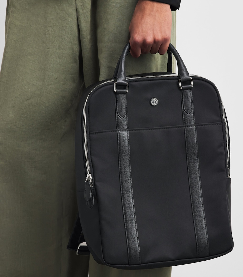 Harrods Nylon Backpack Black Image 4