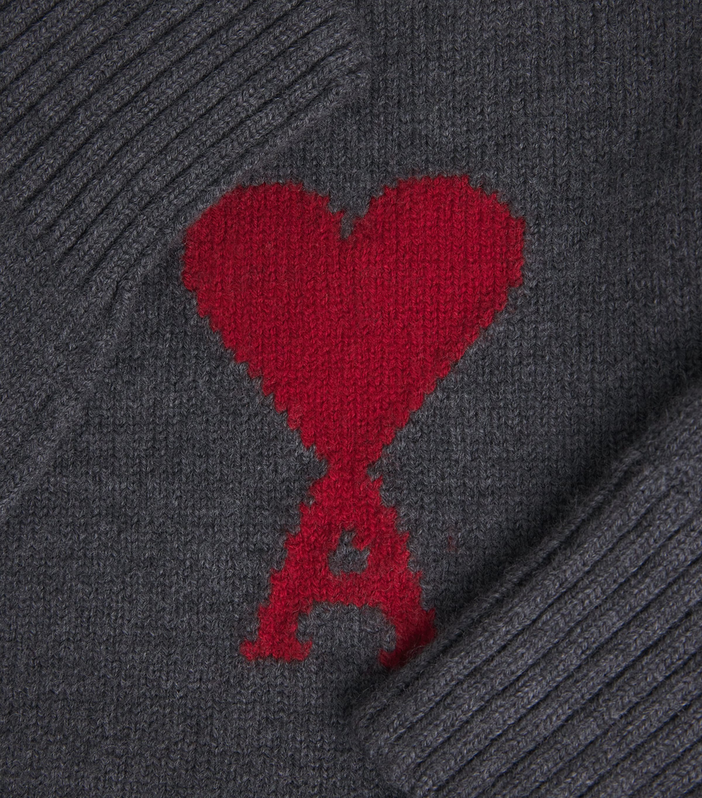 Wool Ami de Coeur Sweater 084 HEATHER GREY Image 5