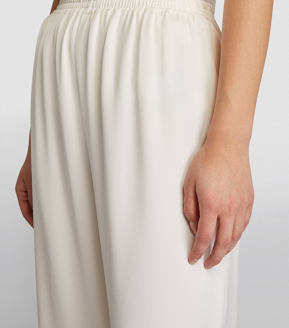 Silk Wide-Leg Trousers WHITE Image 6