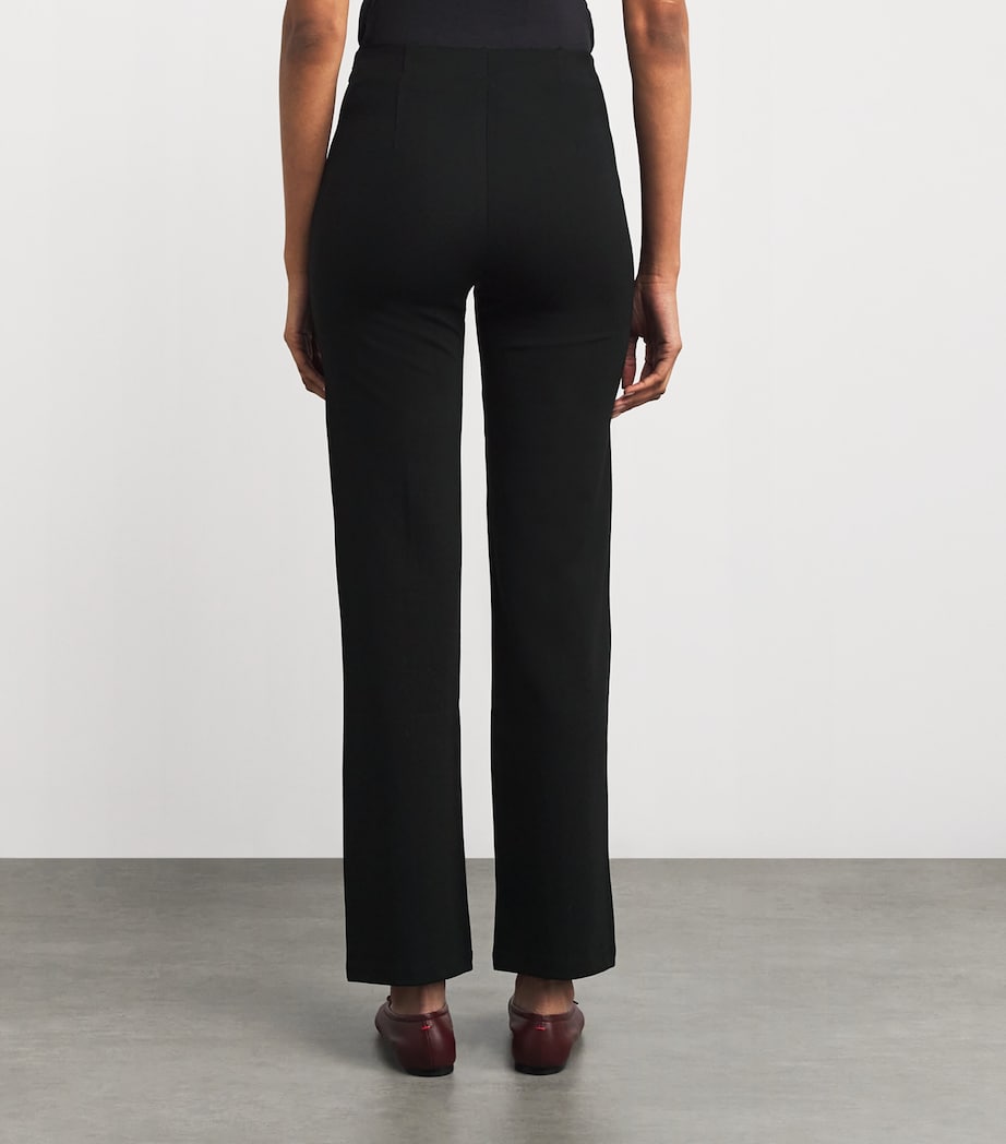 High-Waist Pintuck Straight Leg Trousers OBSIDIAN Image 4